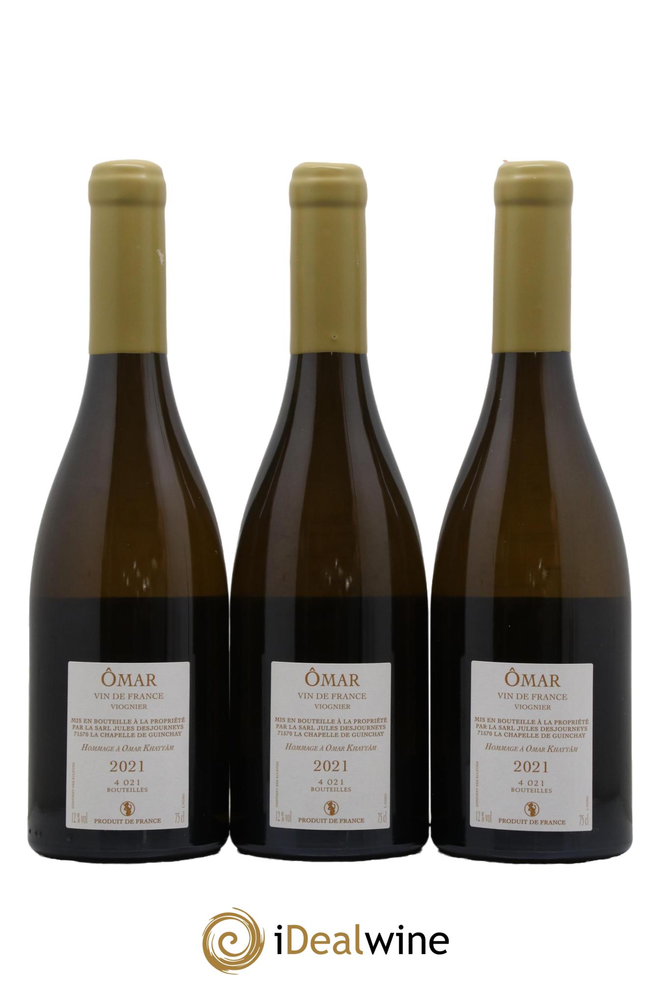 Vin de France Omar Jules Desjourneys 2021 - Lot de 3 bouteilles - 1