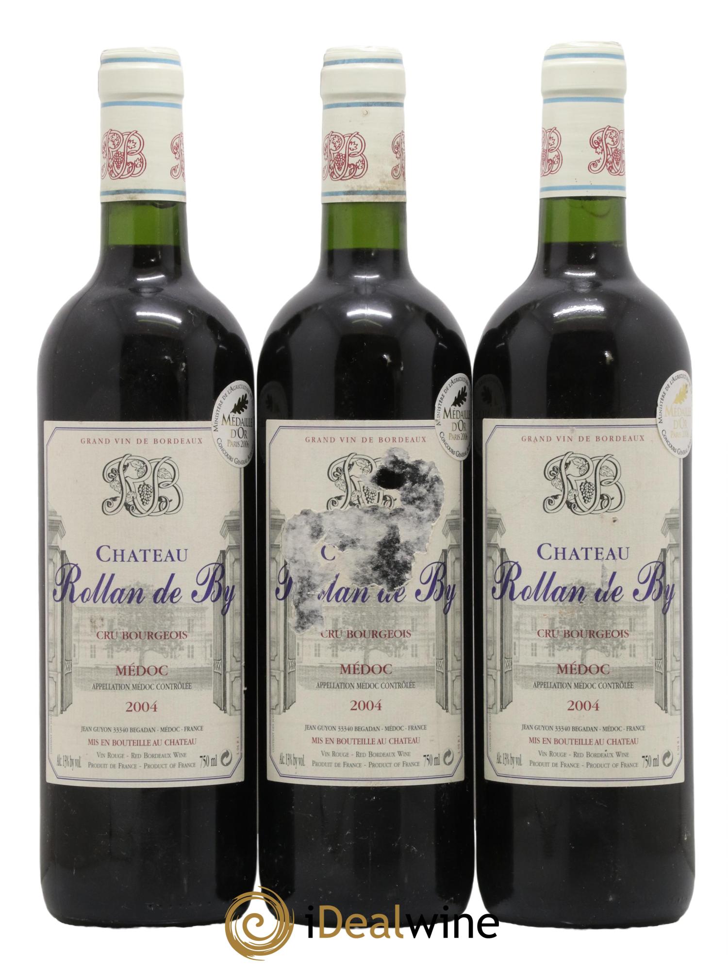 Château Rollan de By Cru Bourgeois 2004 - Lot de 3 bouteilles - 0