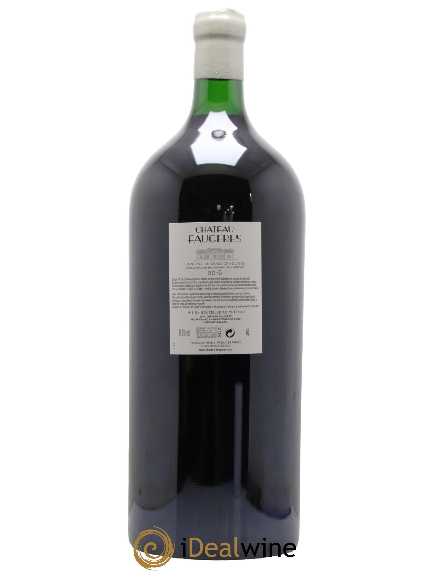 Château Faugères Grand Cru Classé 2016 - Lot de 1 mathusalem - 1