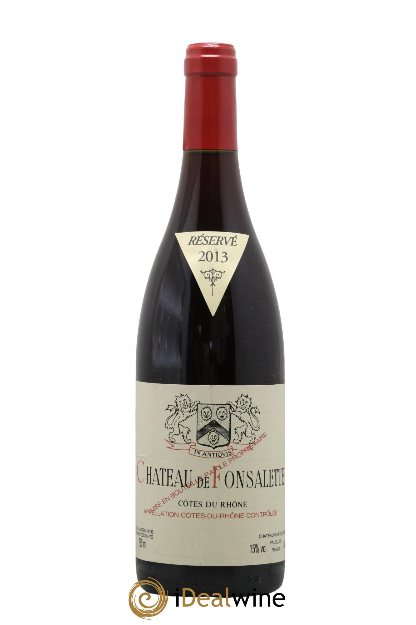 Côtes-du-Rhône Château de Fonsalette Emmanuel Reynaud 2013 - Lot de 1 bouteille - 0