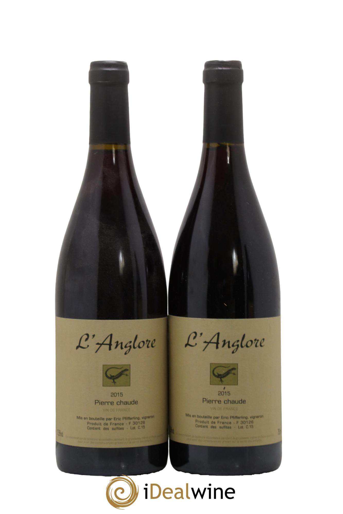 Vin de France Pierre chaude L'Anglore 2015 - Lotto di 2 bottiglie - 0