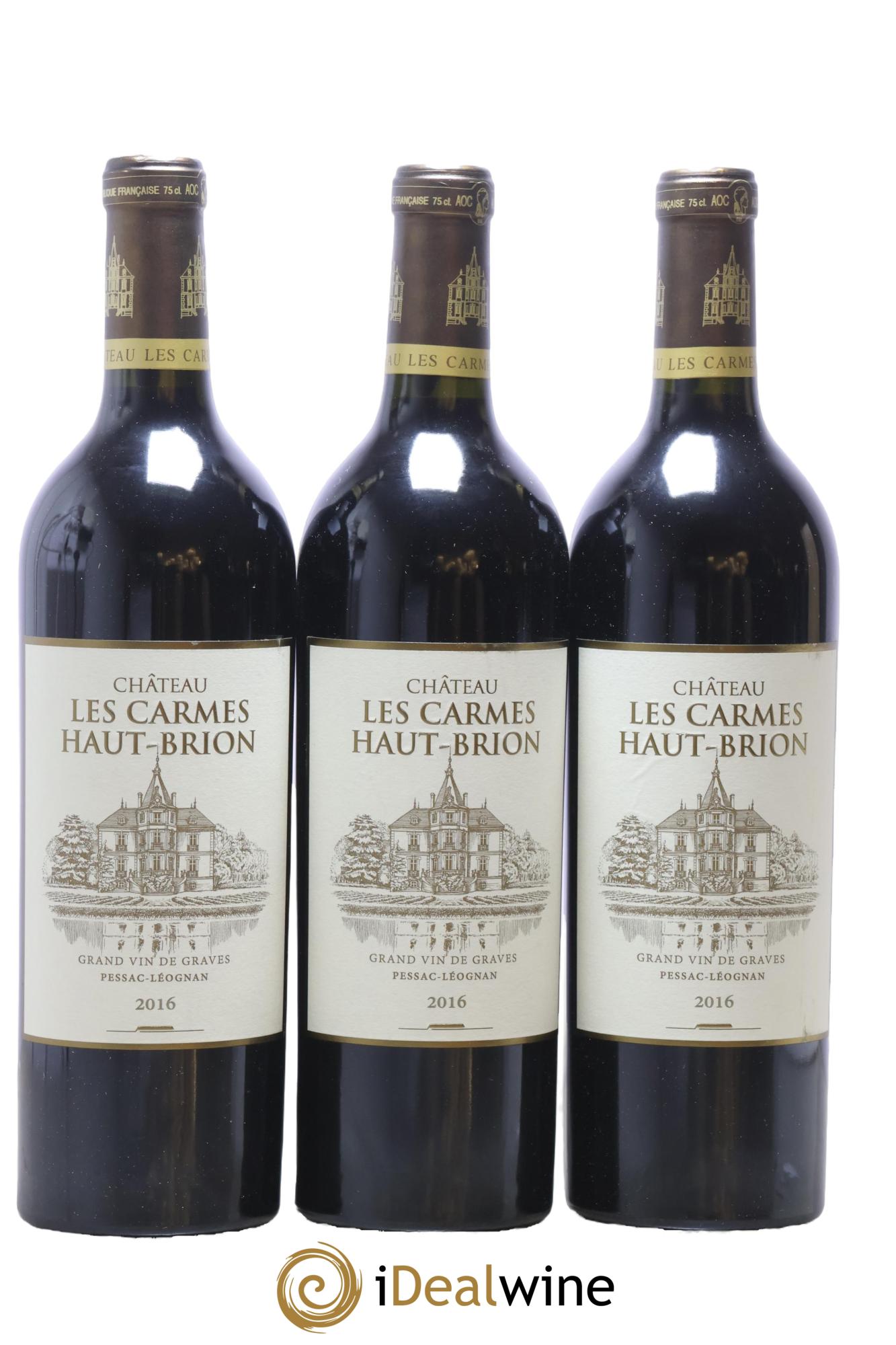 Château Les Carmes Haut-Brion 2016 - Lot de 3 bouteilles - 0