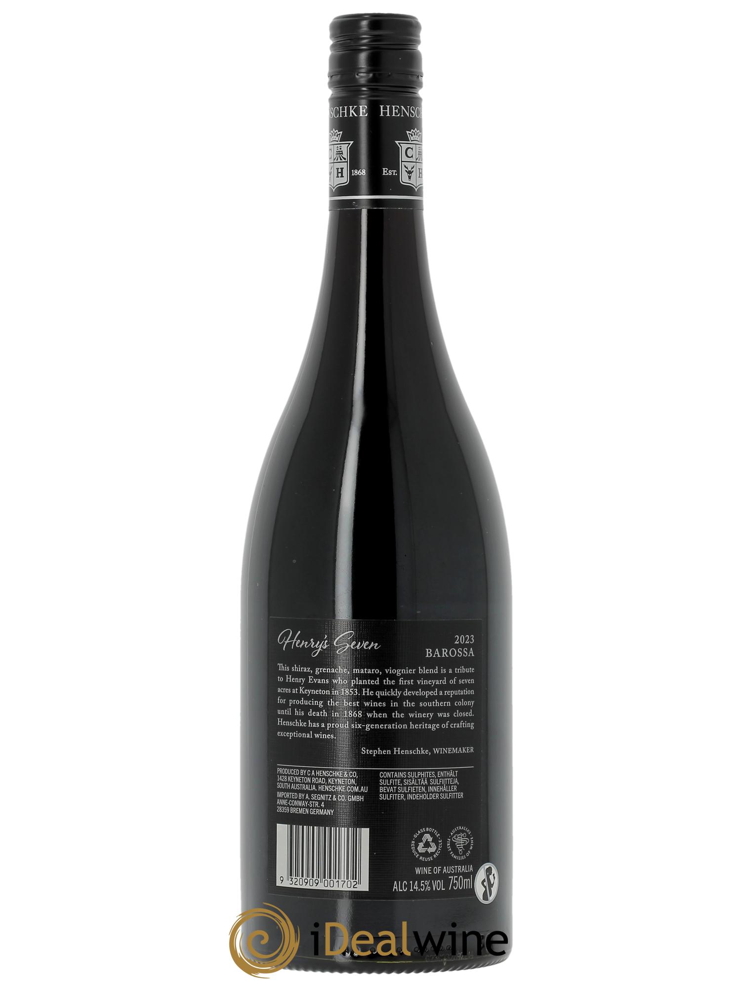 Barossa Henry's Seven Henschke  2023 - Lot de 1 bouteille - 1