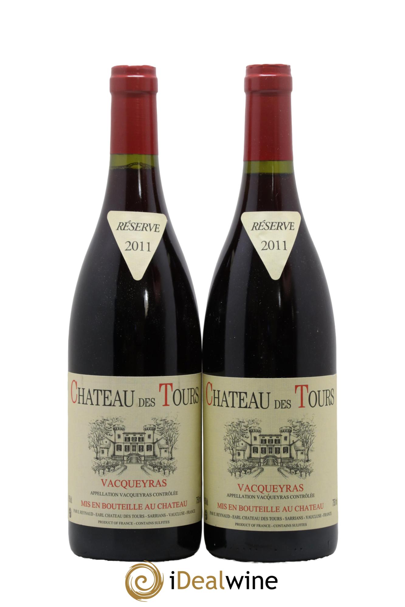 Vacqueyras Château des Tours Emmanuel Reynaud 2011 - Posten von 2 Flaschen - 0