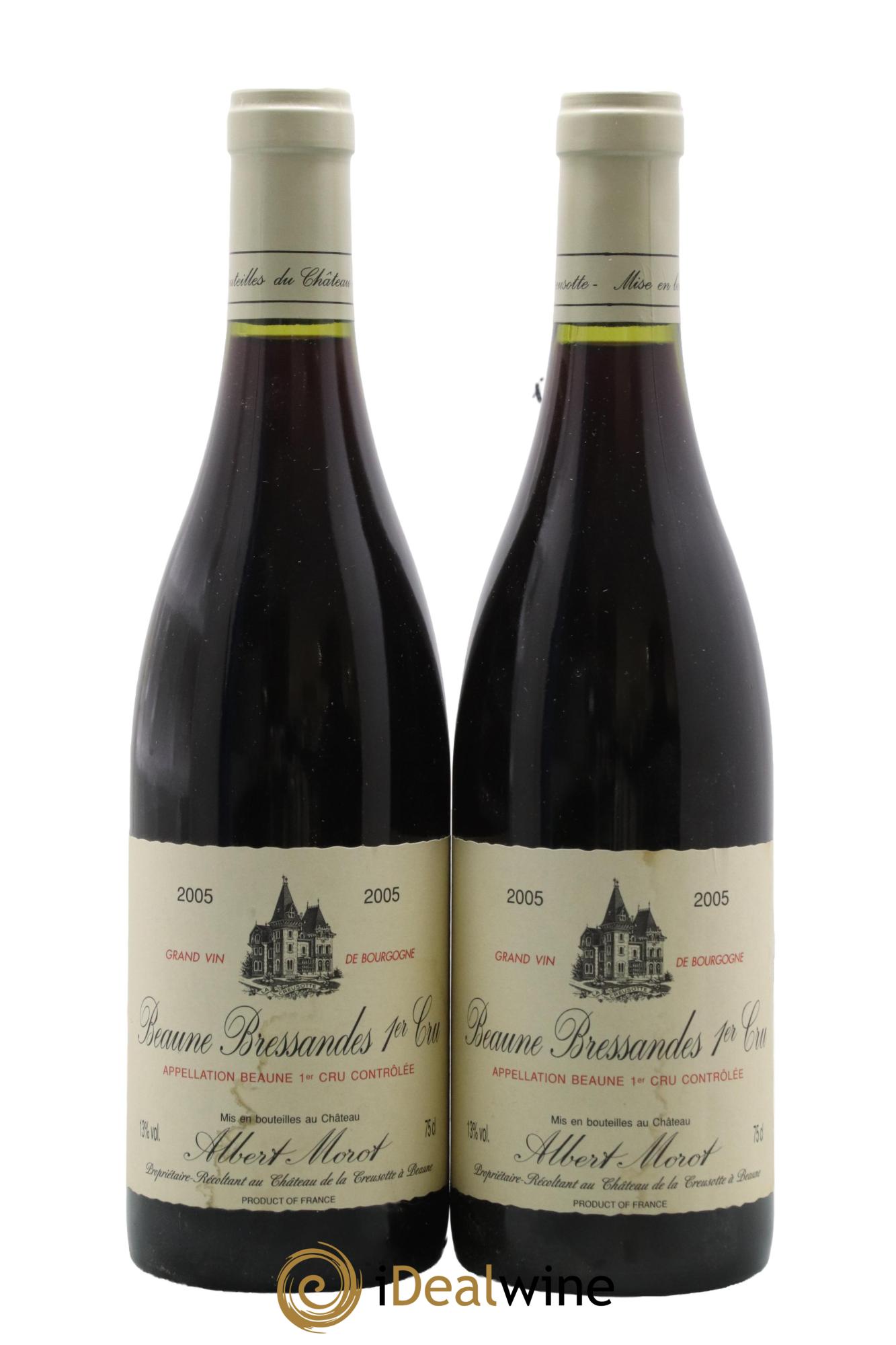 Beaune 1er Cru Bressandes Albert Morot 2005 - Lot de 2 bouteilles - 0