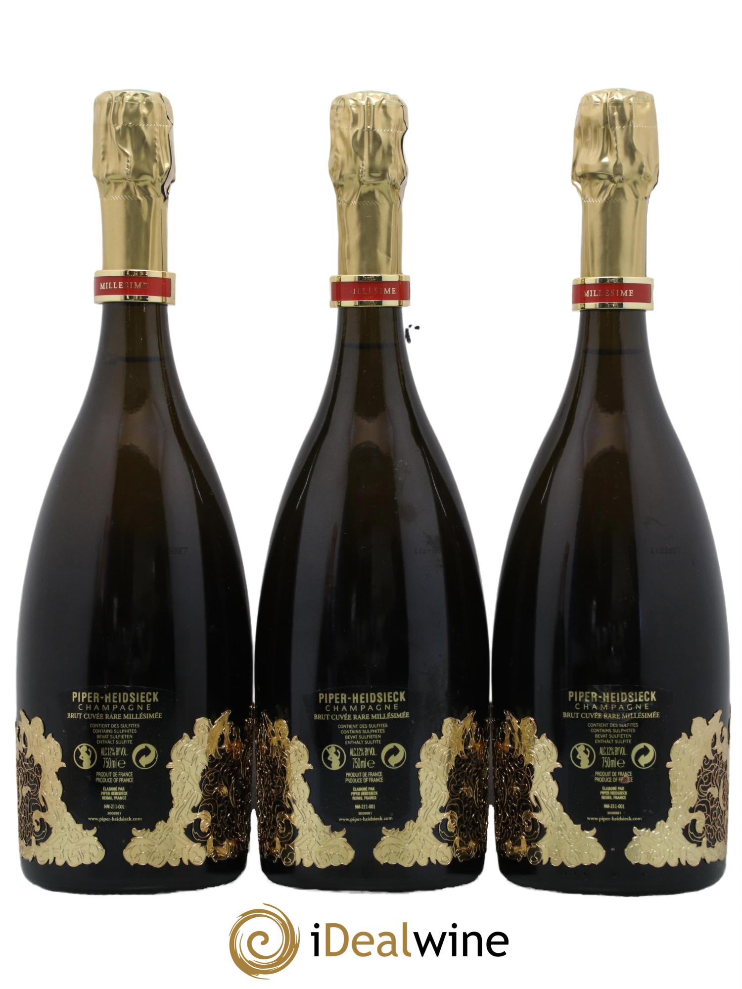 Rare Piper Heidsieck 2002 - Lotto di 3 bottiglie - 1