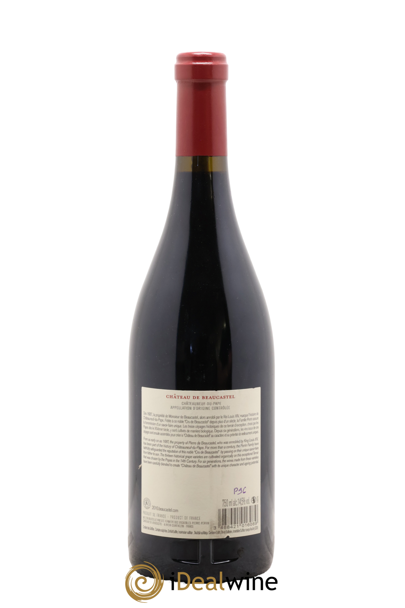 Châteauneuf-du-Pape Château de Beaucastel Famille Perrin 2016 - Posten von 1 Flasche - 1