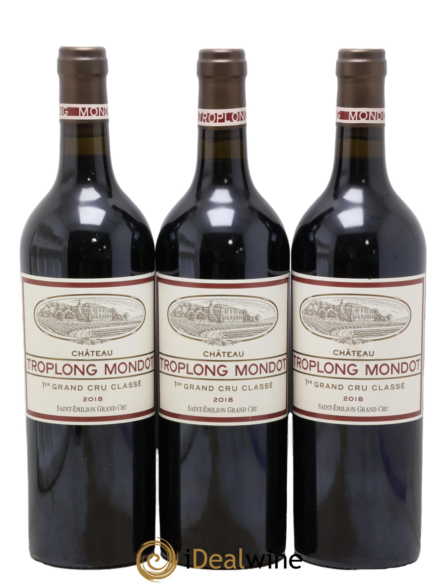 Château Troplong Mondot 1er Grand Cru Classé B 2018 - Lot de 3 bouteilles - 0