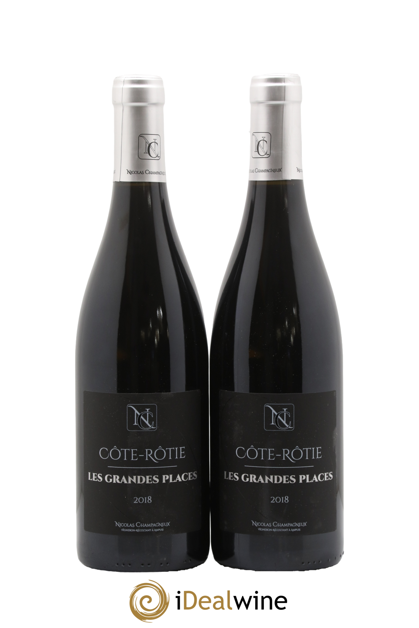 Côte-Rôtie Les Grandes Places Nicolas Champagneux 2018 - Lotto di 2 bottiglie - 0