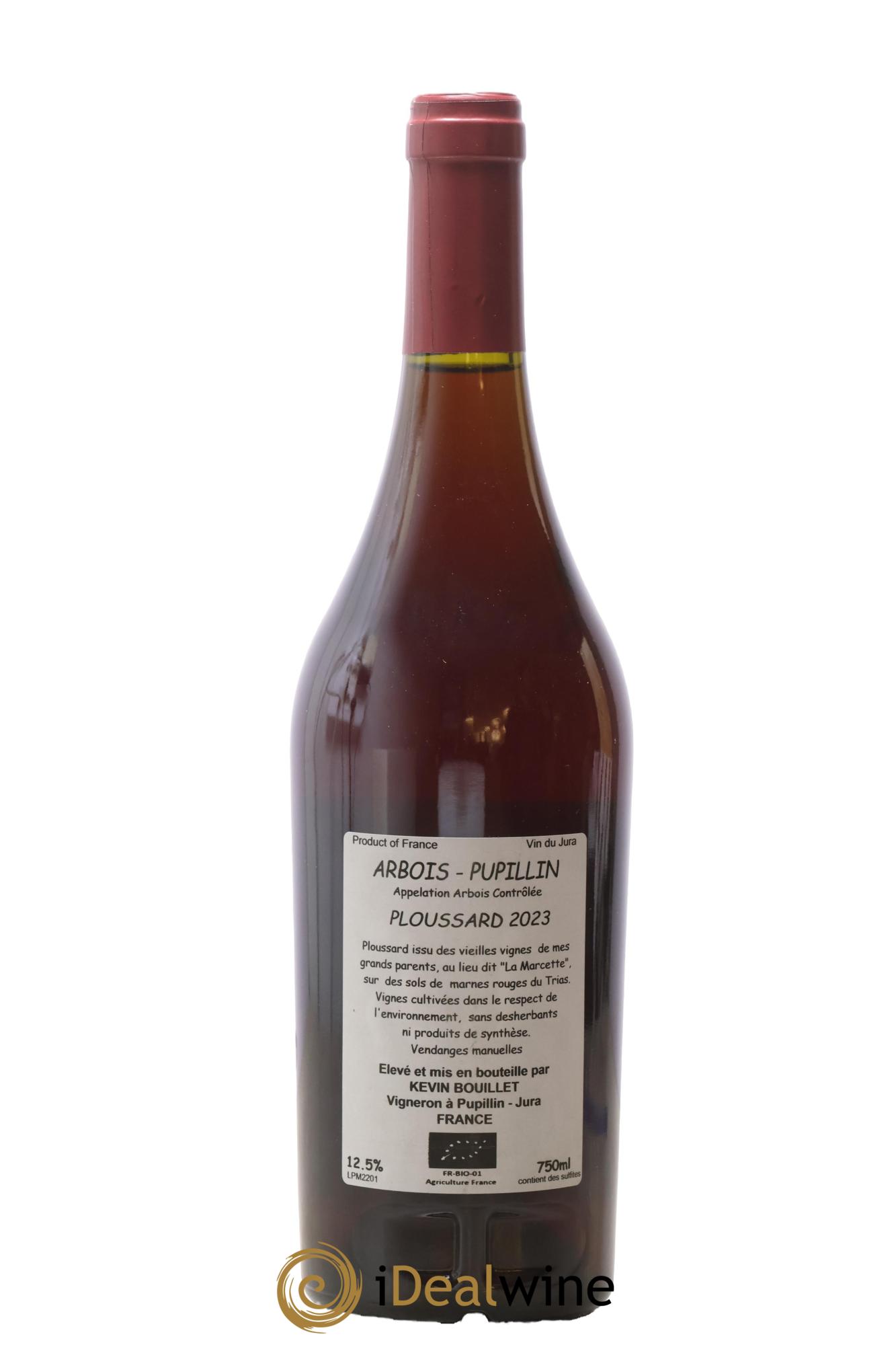 Arbois -Pupillin Ploussard La Marcette Kevin Bouillet 2023 - Lot de 1 bouteille - 1