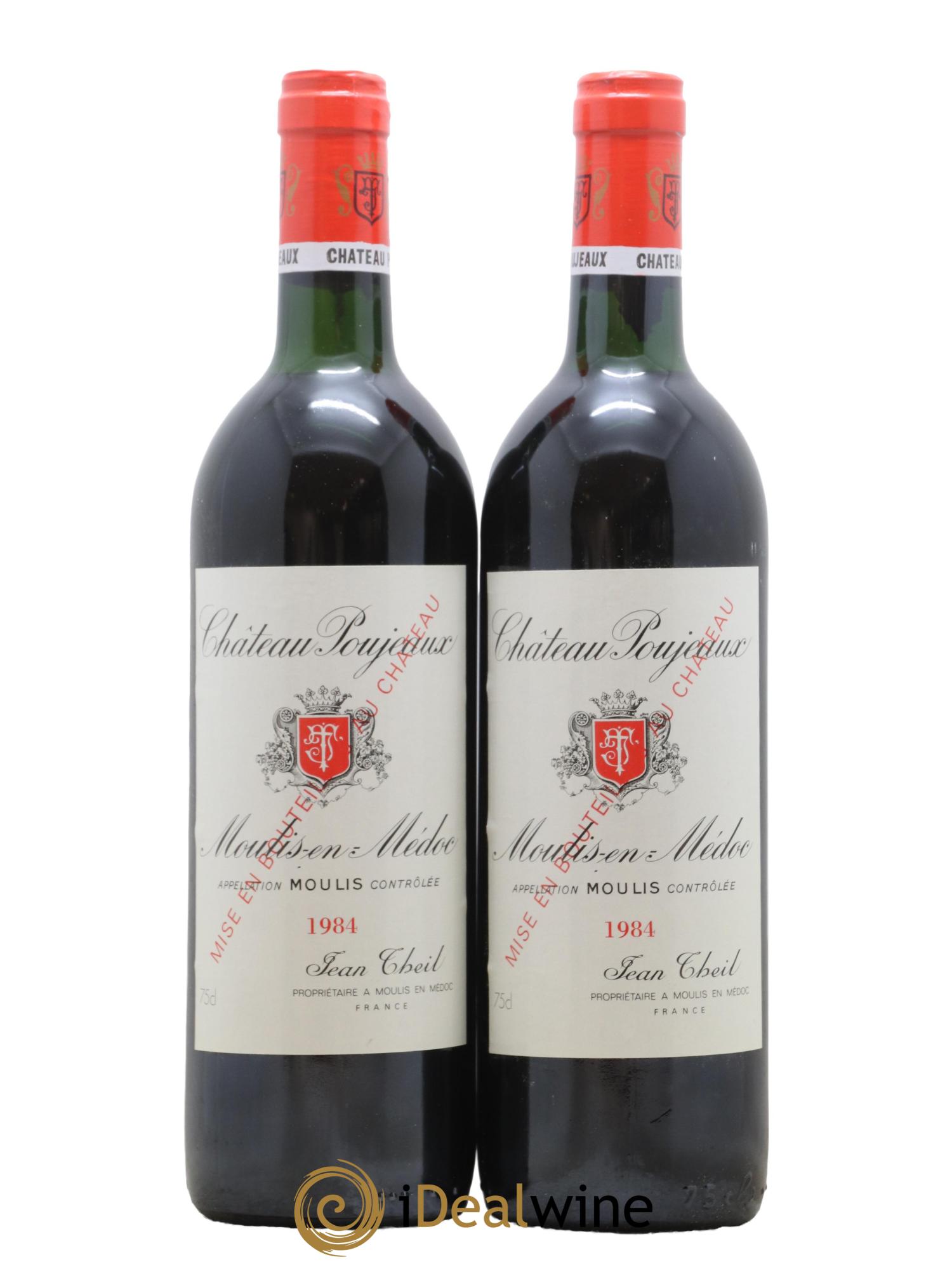 Château Poujeaux 1984 - Lot de 2 bouteilles - 0