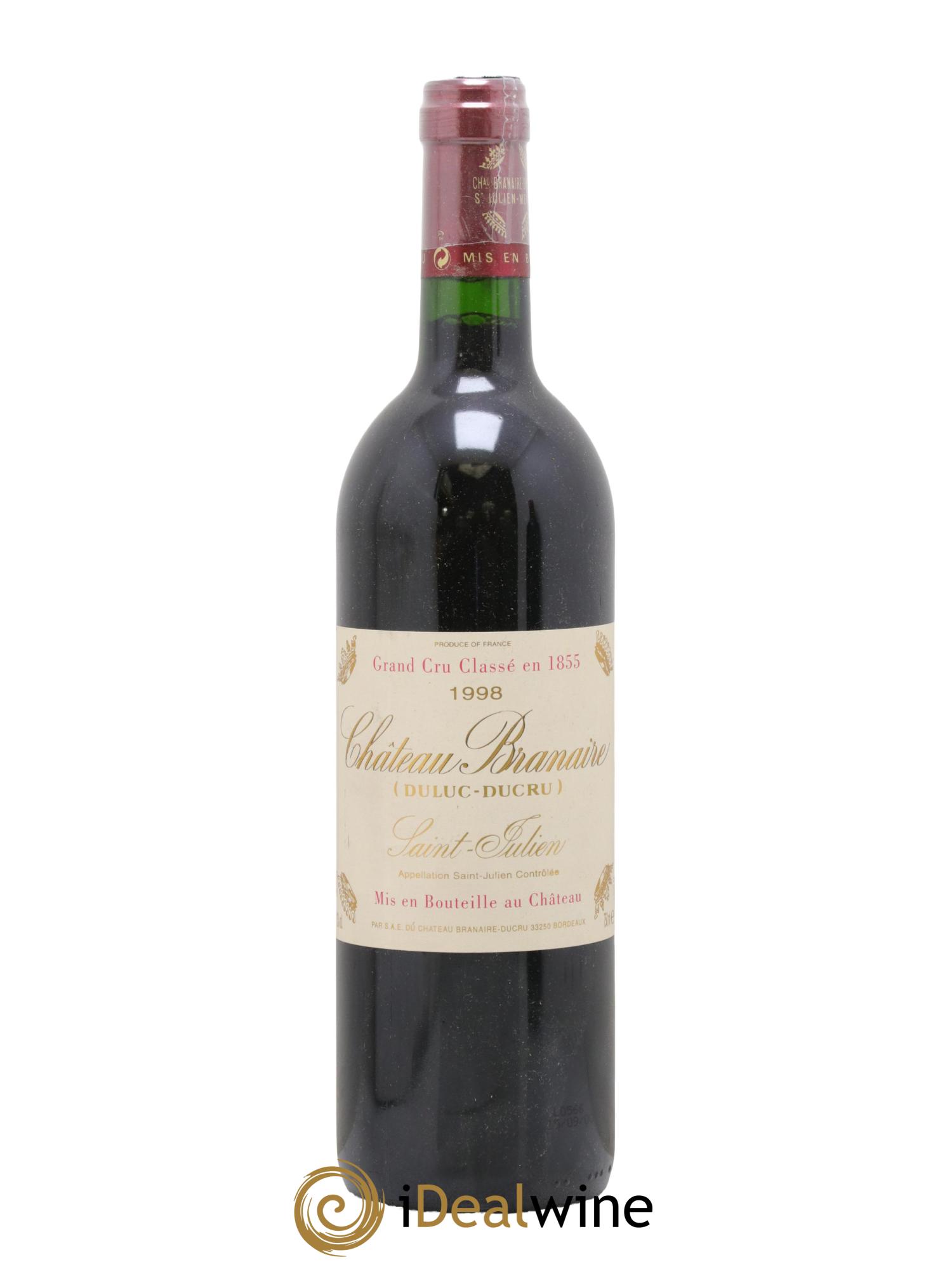 Château Branaire Ducru 4ème Grand Cru Classé 1998 - Posten von 1 Flasche - 0