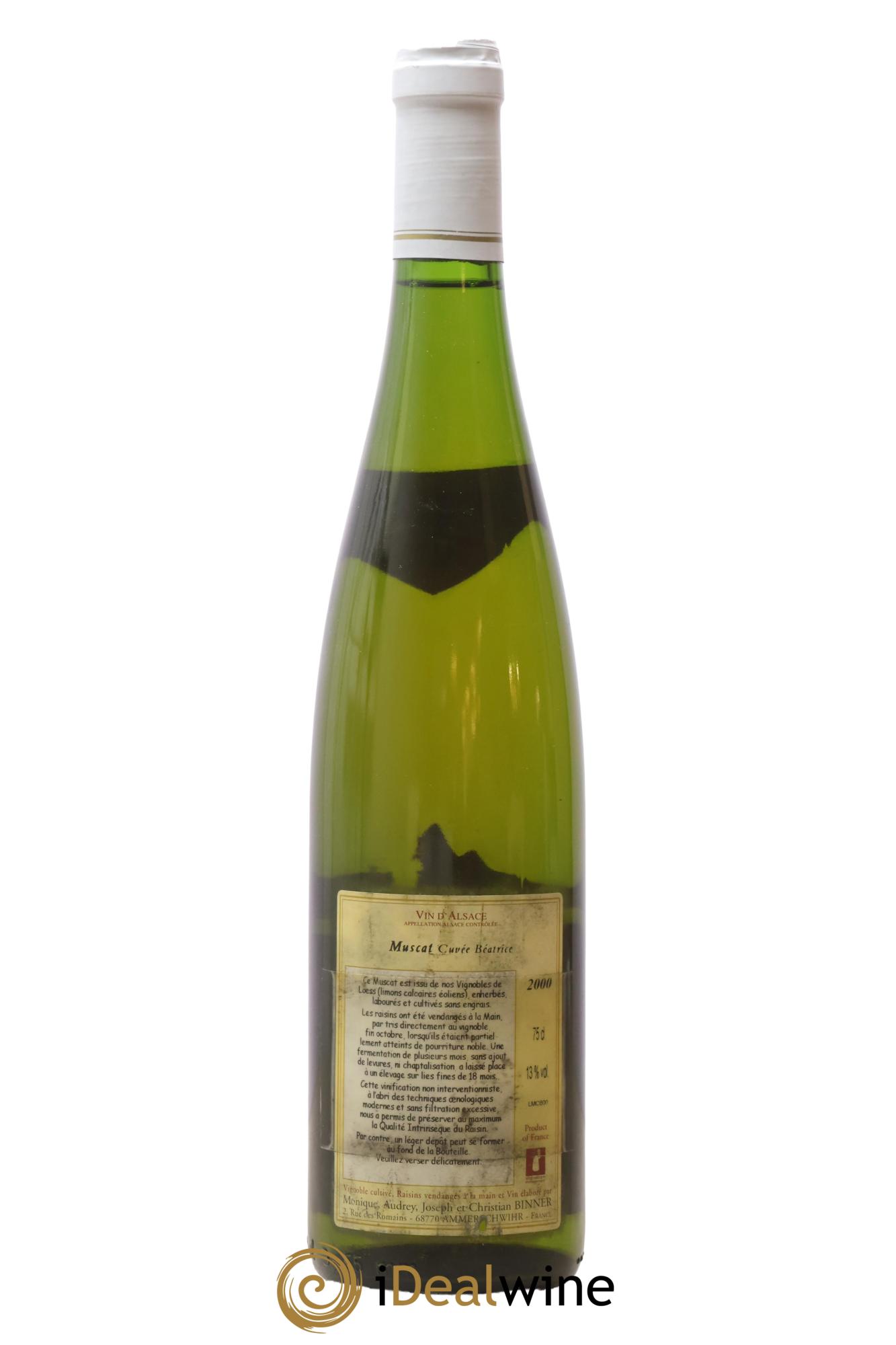 Muscat Cuvée Béatrice Christian Binner 2000 - Lot de 1 bouteille - 1