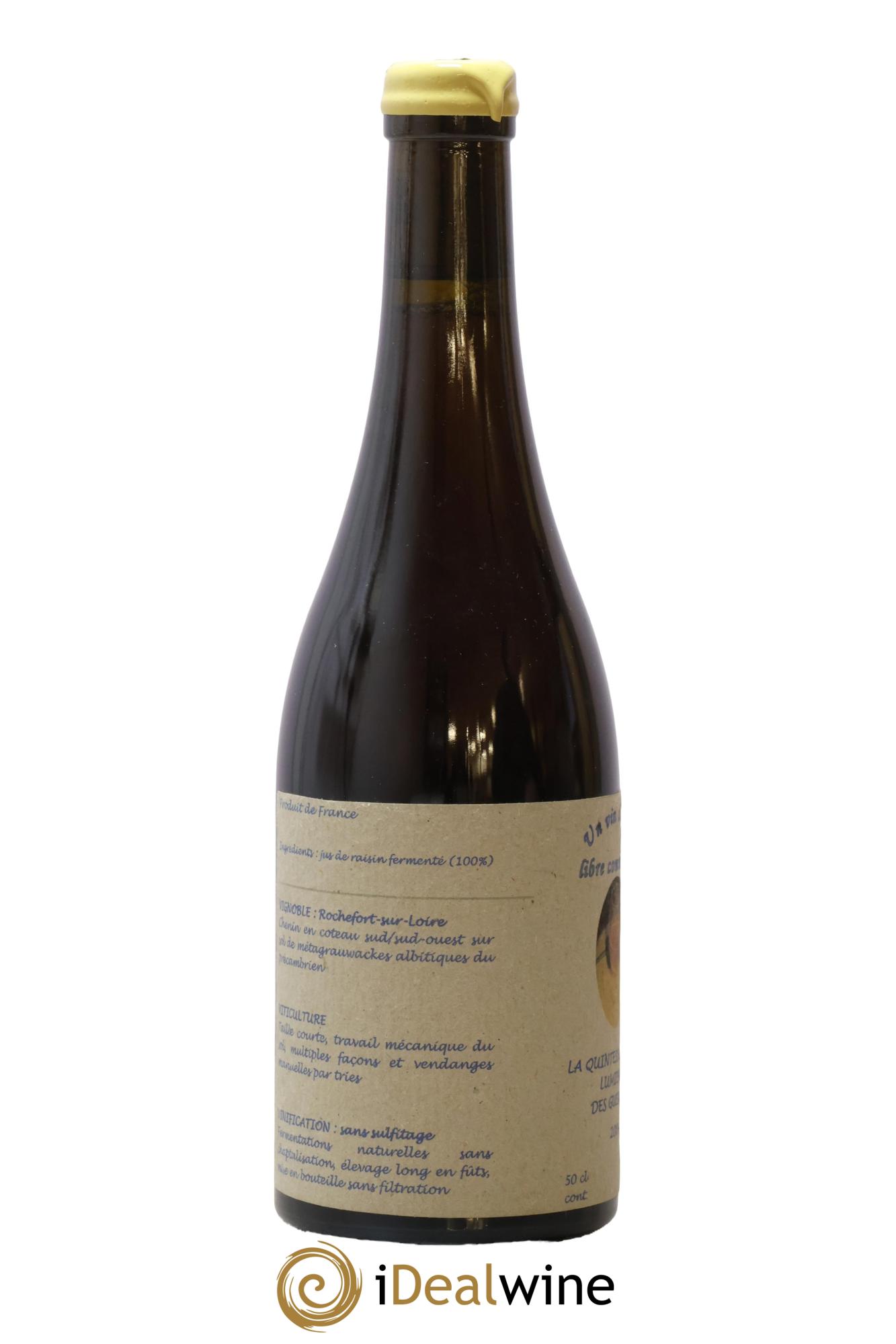 Vin de France Le Quintessence de Lumiere des Guerches Un Vin de Terre Libre Comme l'Air Josette Medau et Pierre Weyand 2004 - Lot de 1 format 50cl - 1