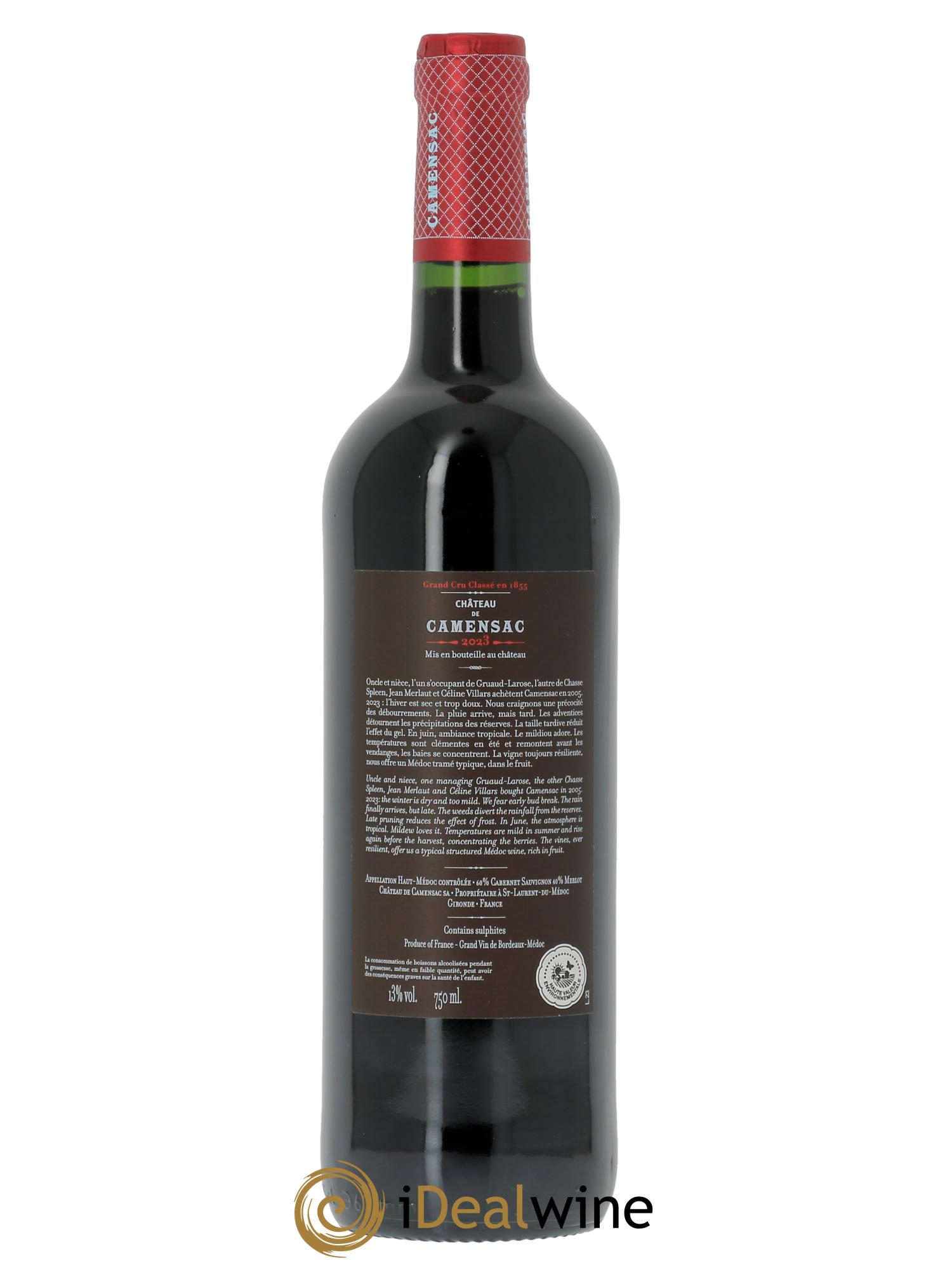 Château Camensac 5ème Grand Cru Classé (CBO à partir de 6 bts) 2023 - Lot de 1 bouteille - 1
