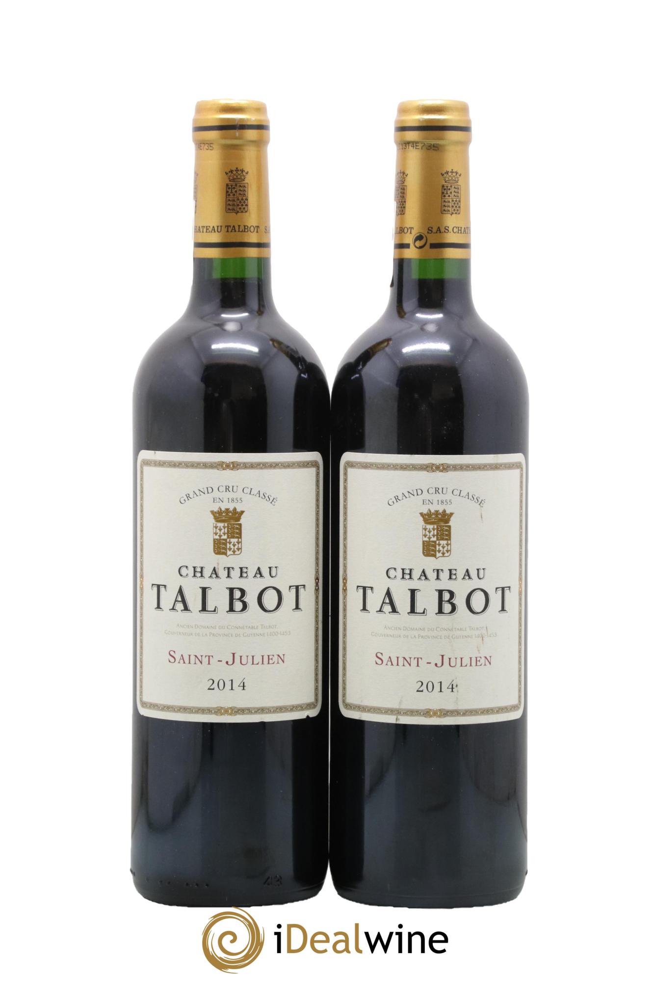 Château Talbot 4ème Grand Cru Classé 2014 - Lot de 2 bouteilles - 0