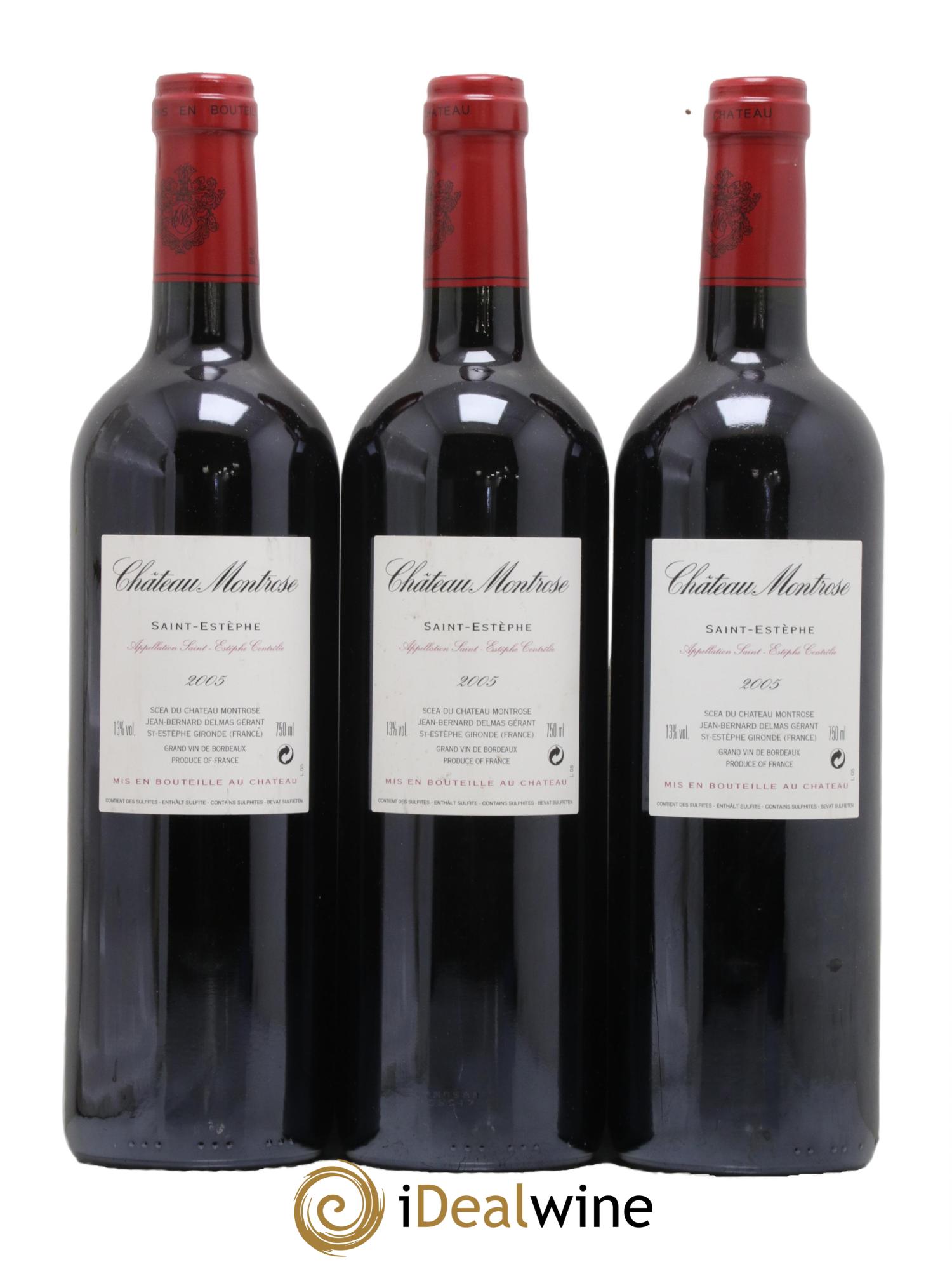 Château Montrose 2ème Grand Cru Classé 2005 - Lot de 3 bouteilles - 1