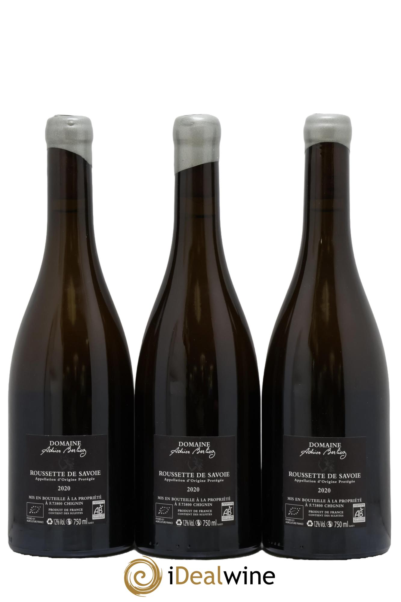 Roussette de Savoie Zulime Adrien Berlioz 2020 - Posten von 3 Flaschen - 1