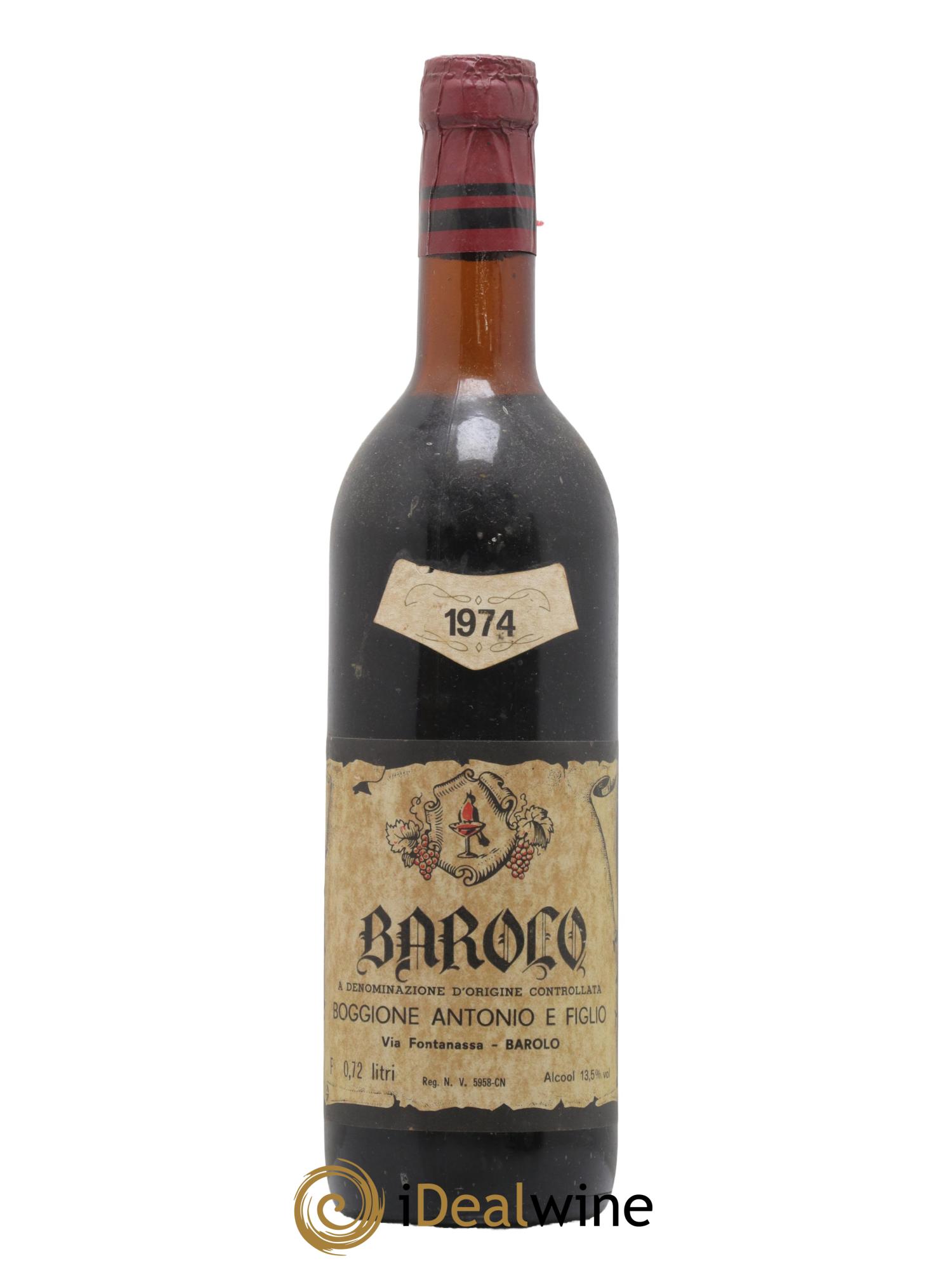 Barolo Antonio Boggione 1974 - Lot de 1 bouteille - 0