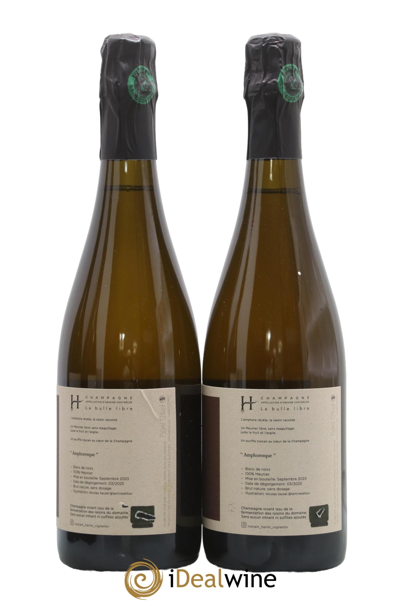 Amphoresque Romain Henin - Lot of 2 bottles - 1