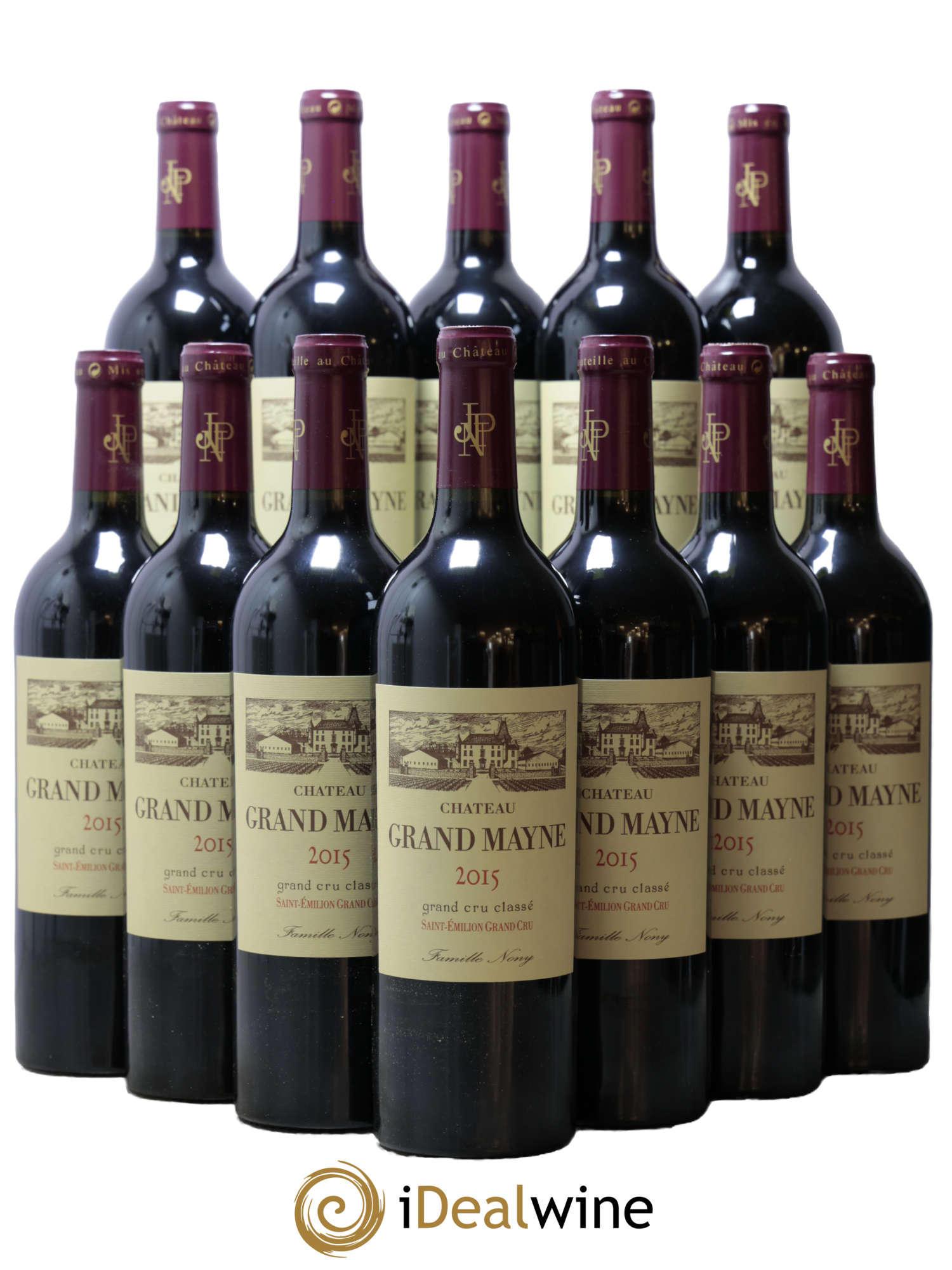 Château Grand Mayne Grand Cru Classé 2015 - Lot of 12 bottles - 0