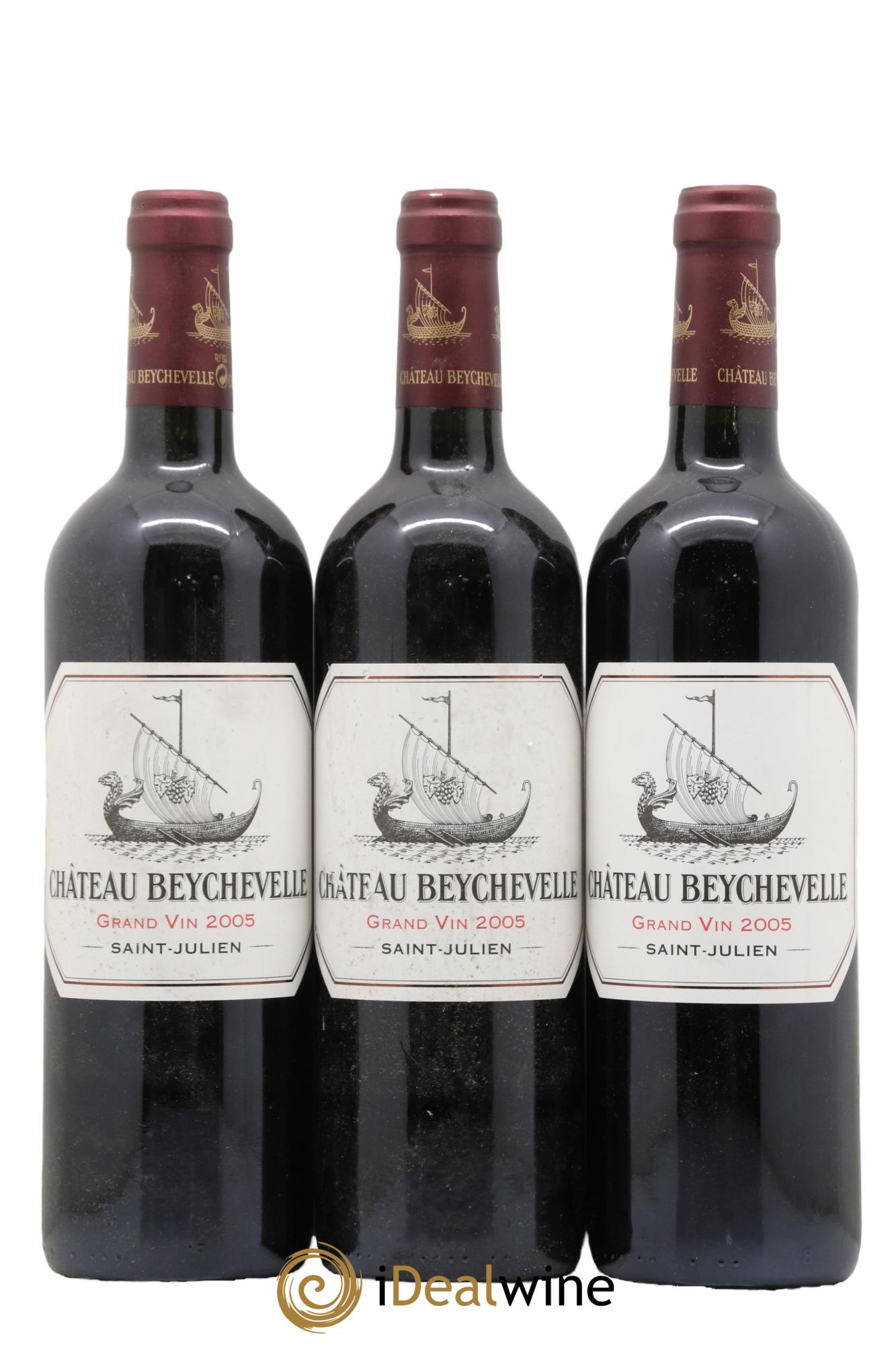 Château Beychevelle 4ème Grand Cru Classé 2005 - Lot de 3 bouteilles - 0