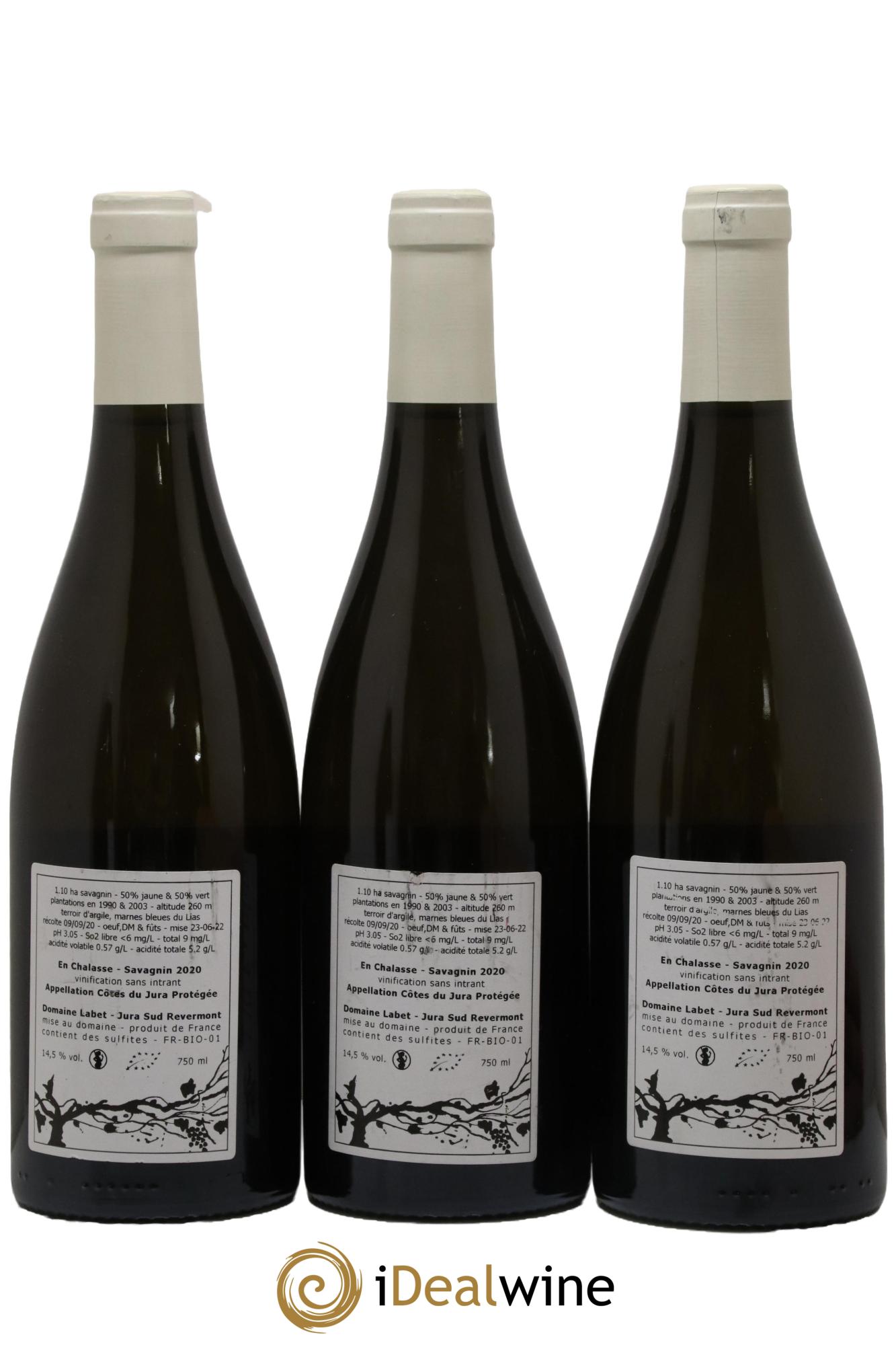 Côtes du Jura Fleur de Savagnin En Chalasse Romain - Julien - Charline Labet 2020 - Lot de 3 bouteilles - 1