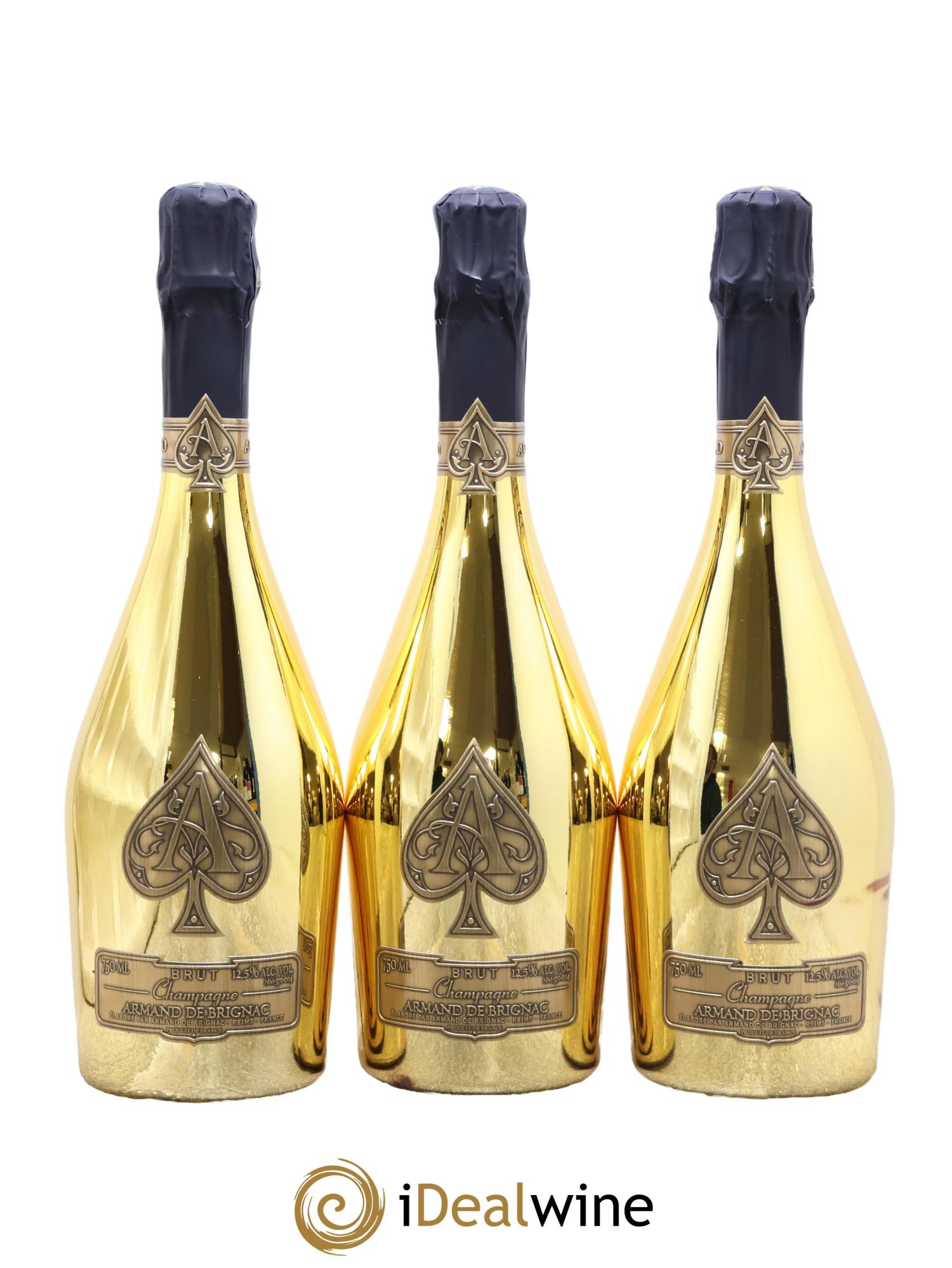 Gold Brut Armand de Brignac - Posten von 3 Flaschen - 0