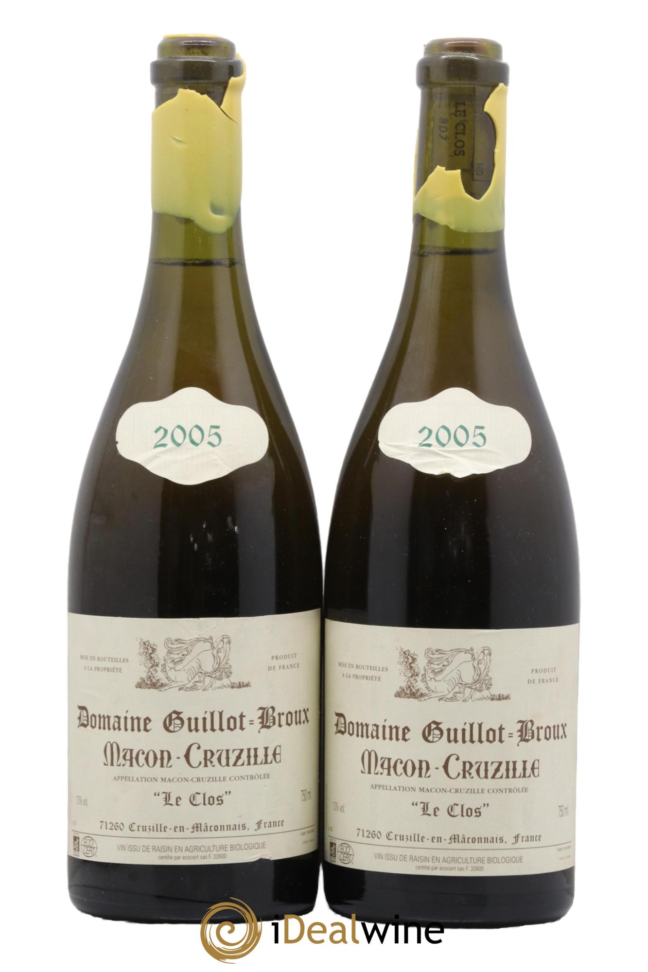 Mâcon-Cruzille Le Clos Guillot-Broux (Domaine) 2005 - Lot de 2 bouteilles - 0