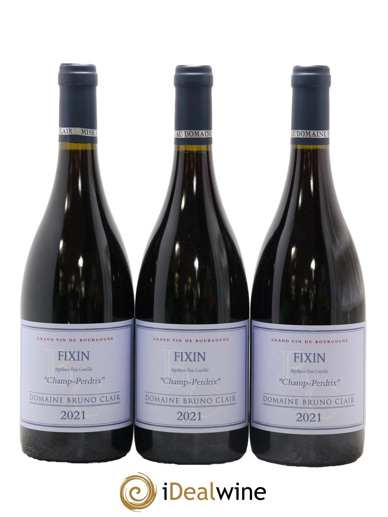 Fixin Champs Perdrix Bruno Clair 2021 - Lot de 3 bouteilles - 0