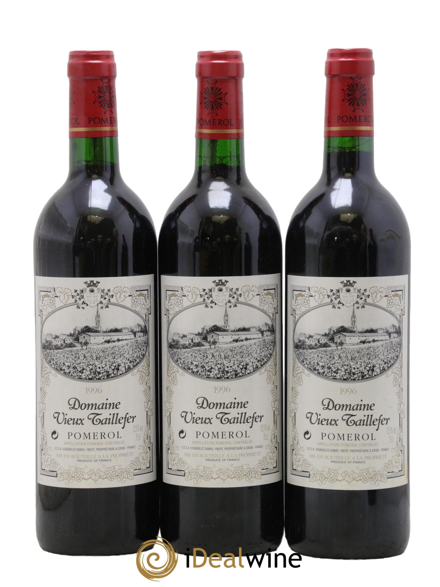 Pomerol Domaine Vieux Taillefer 1996 - Posten von 3 Flaschen - 0