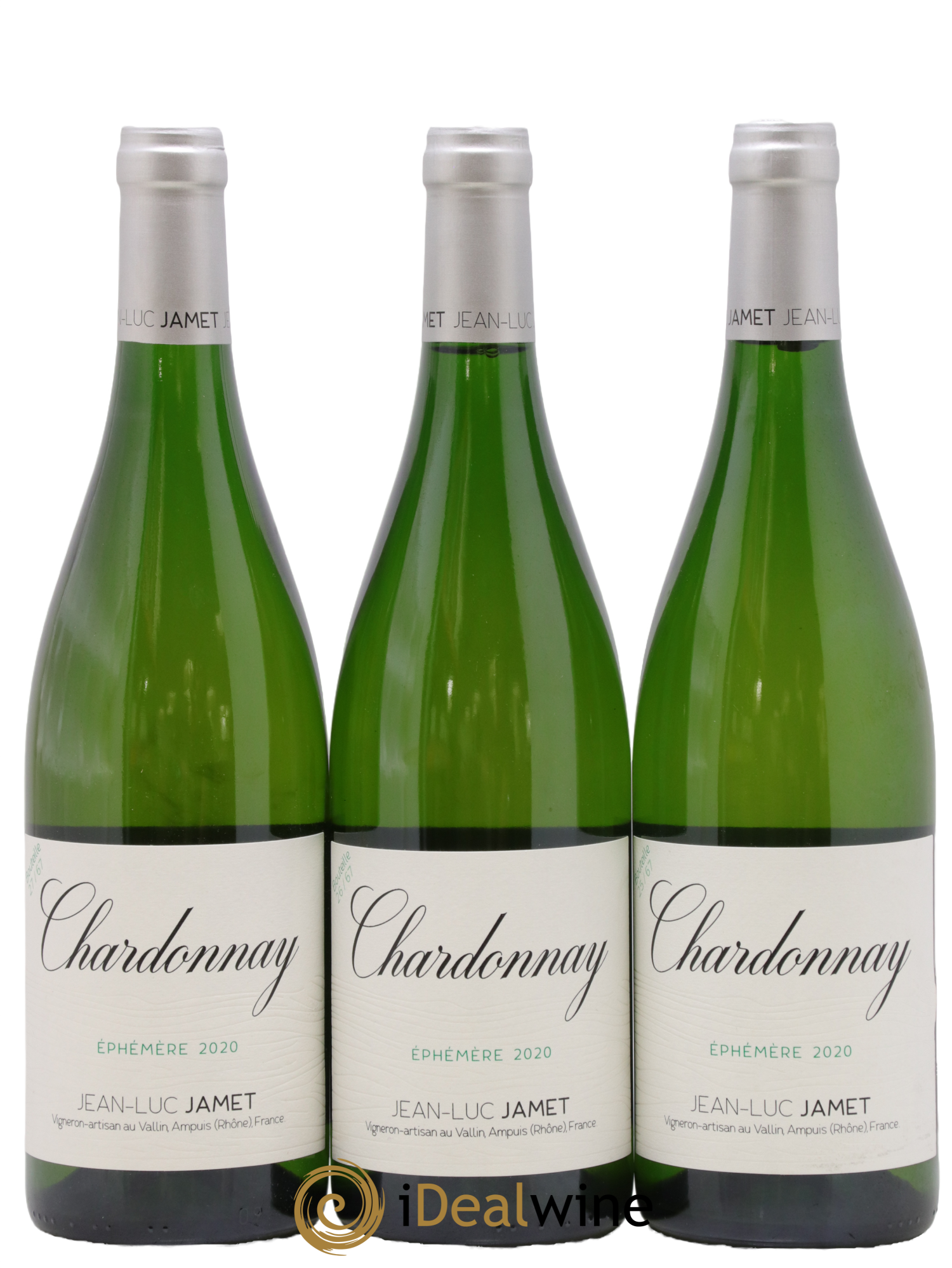Vin de France Chardonnay Ephémère Jean-Luc Jamet 2020 - Lot de 3 bouteilles - 0