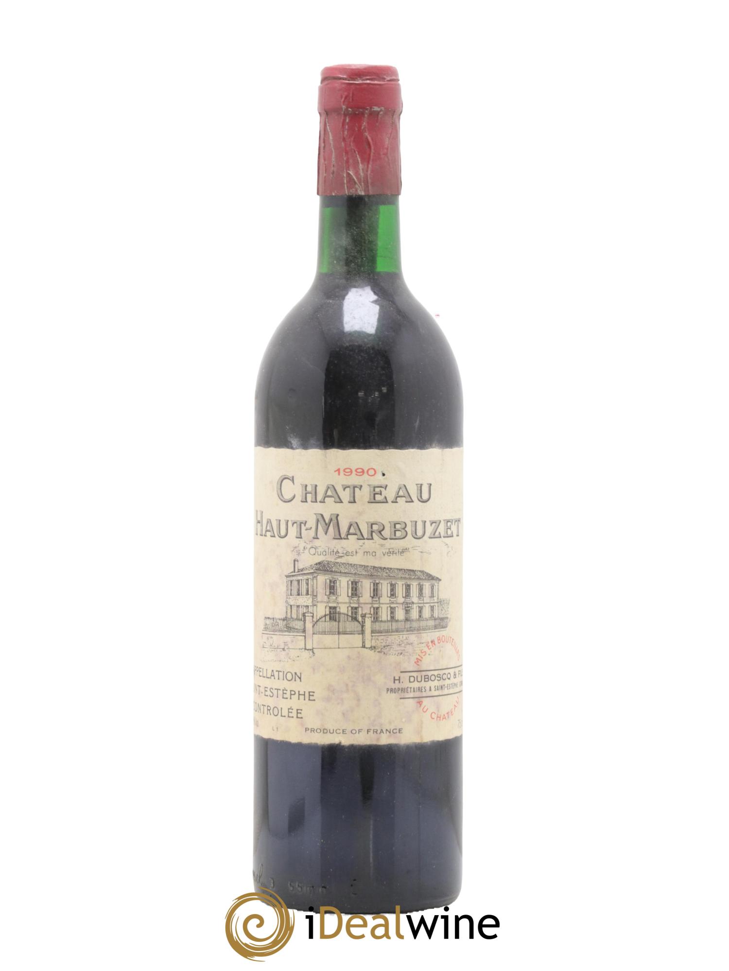Château Haut Marbuzet 1990 - Lot de 1 bouteille - 0
