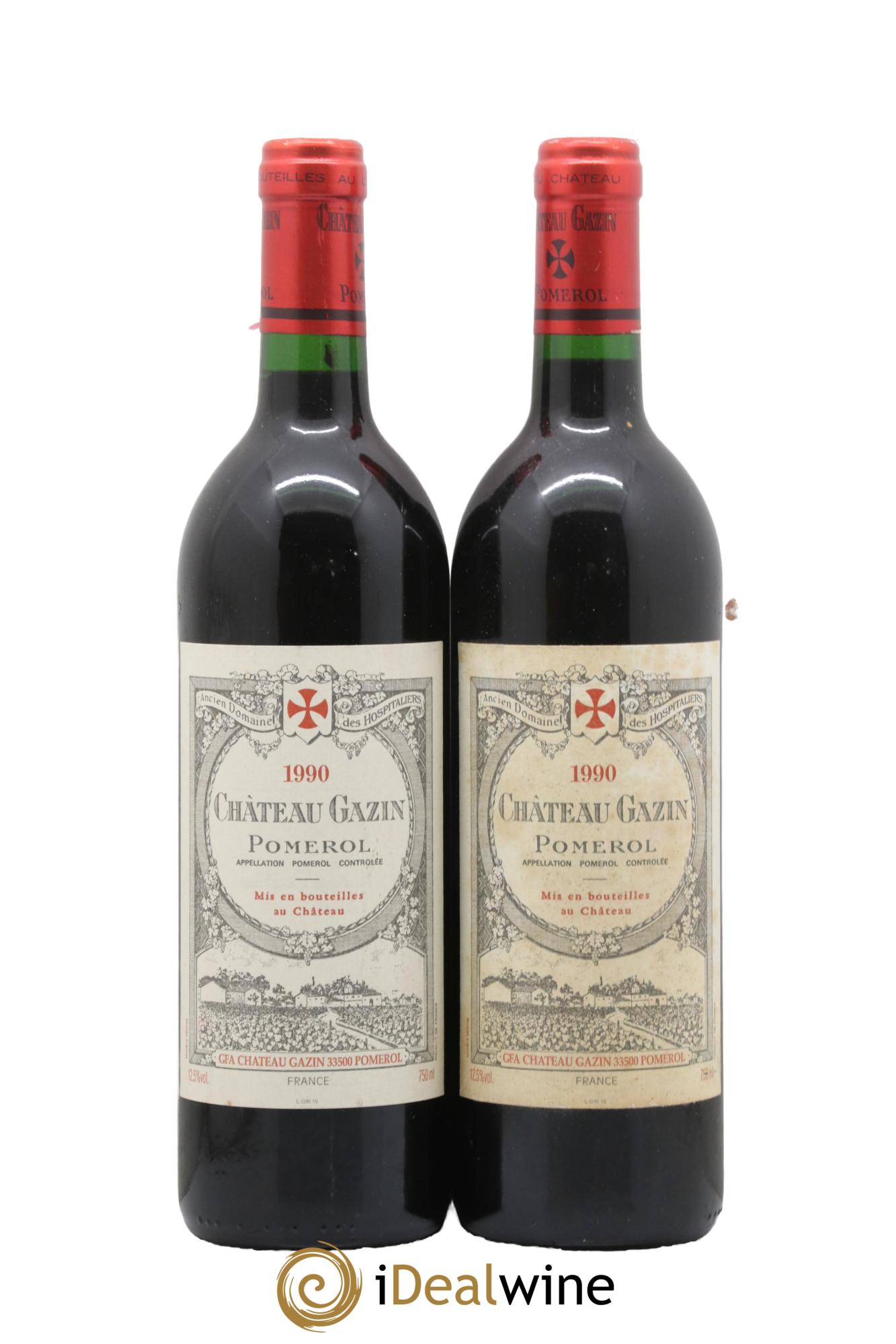 Château Gazin 1990 - Lot de 2 bouteilles - 0