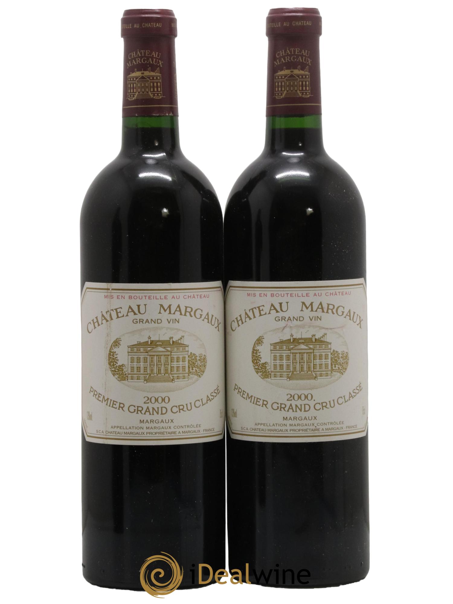 Château Margaux 1er Grand Cru Classé 2000 - Lot de 2 bouteilles - 0