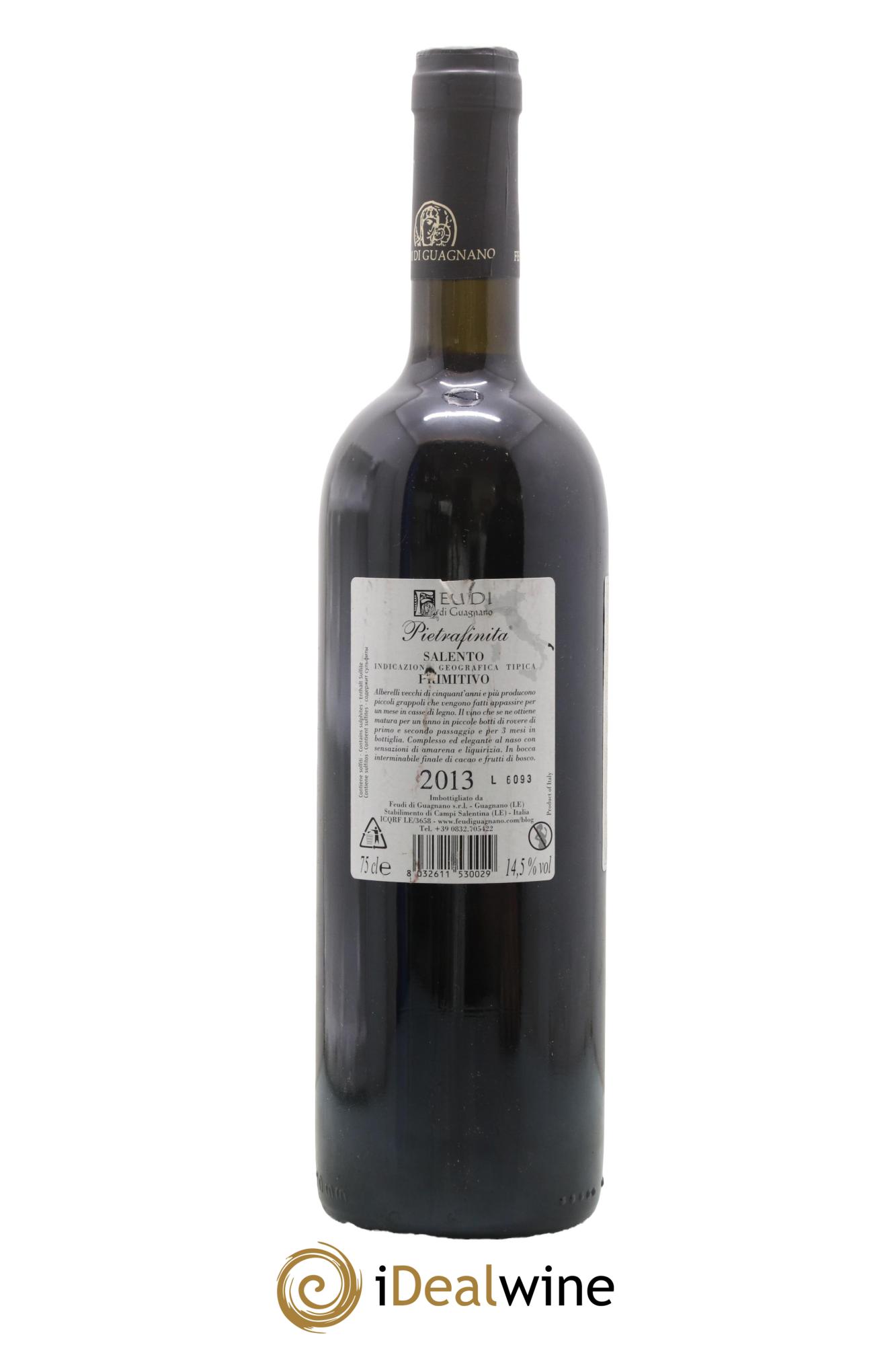 Italie Primitivo Pietra Finita 2013 - Lot de 1 bouteille - 1