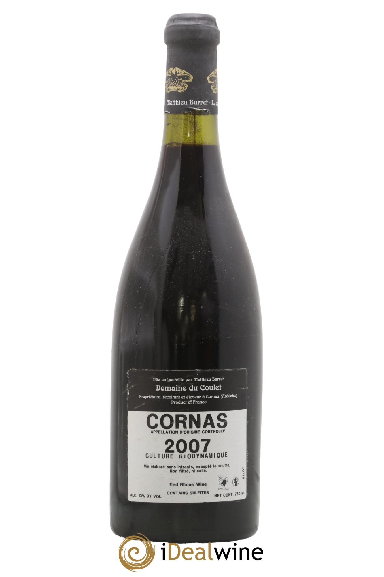 Cornas Billes Noires Coulet (Domaine du) - Matthieu Barret 2007 - Lotto di 1 bottiglia - 1