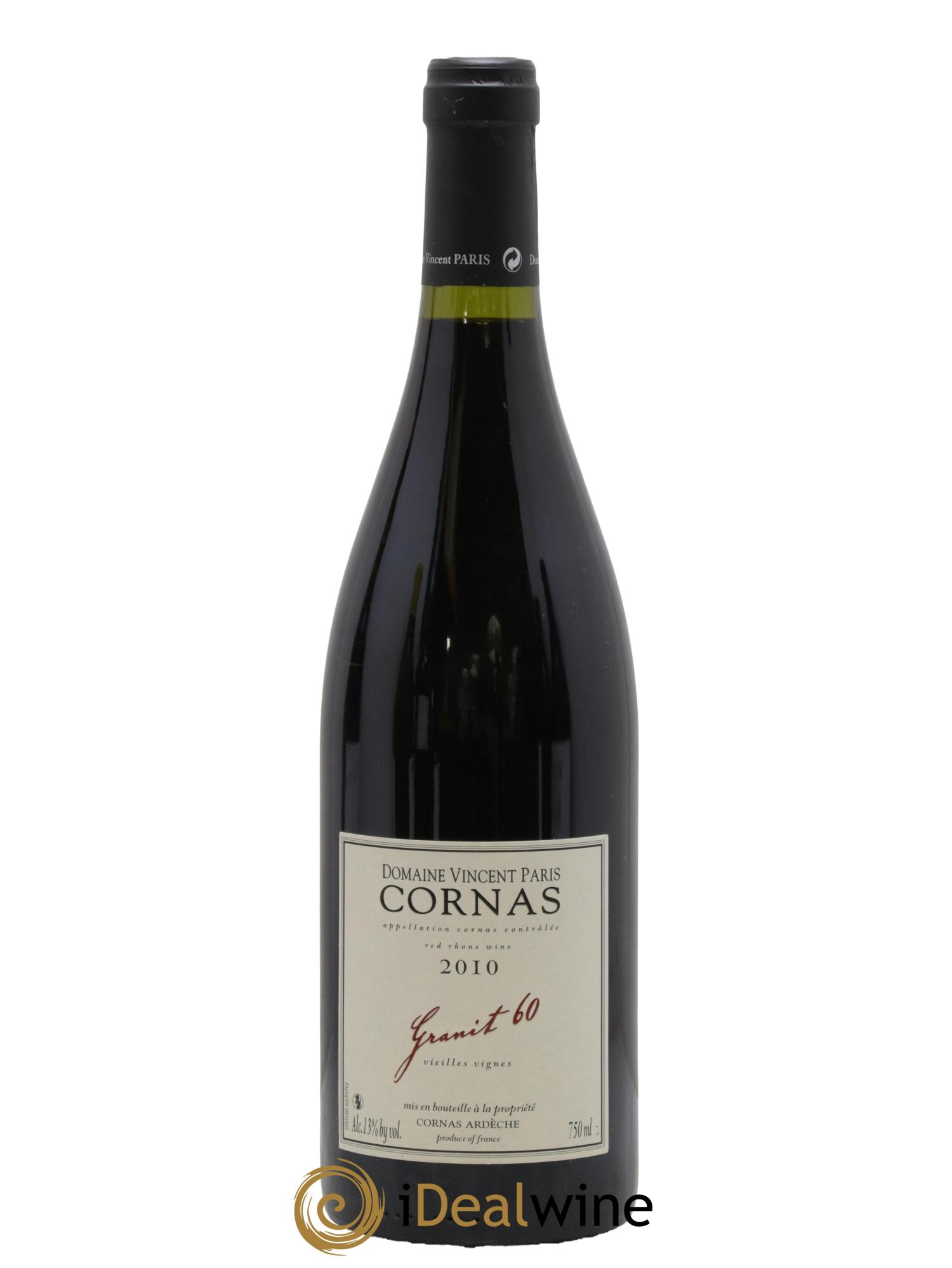 Cornas Granit 60 Vieilles Vignes Vincent Paris 2010 - Lot de 1 bouteille - 0