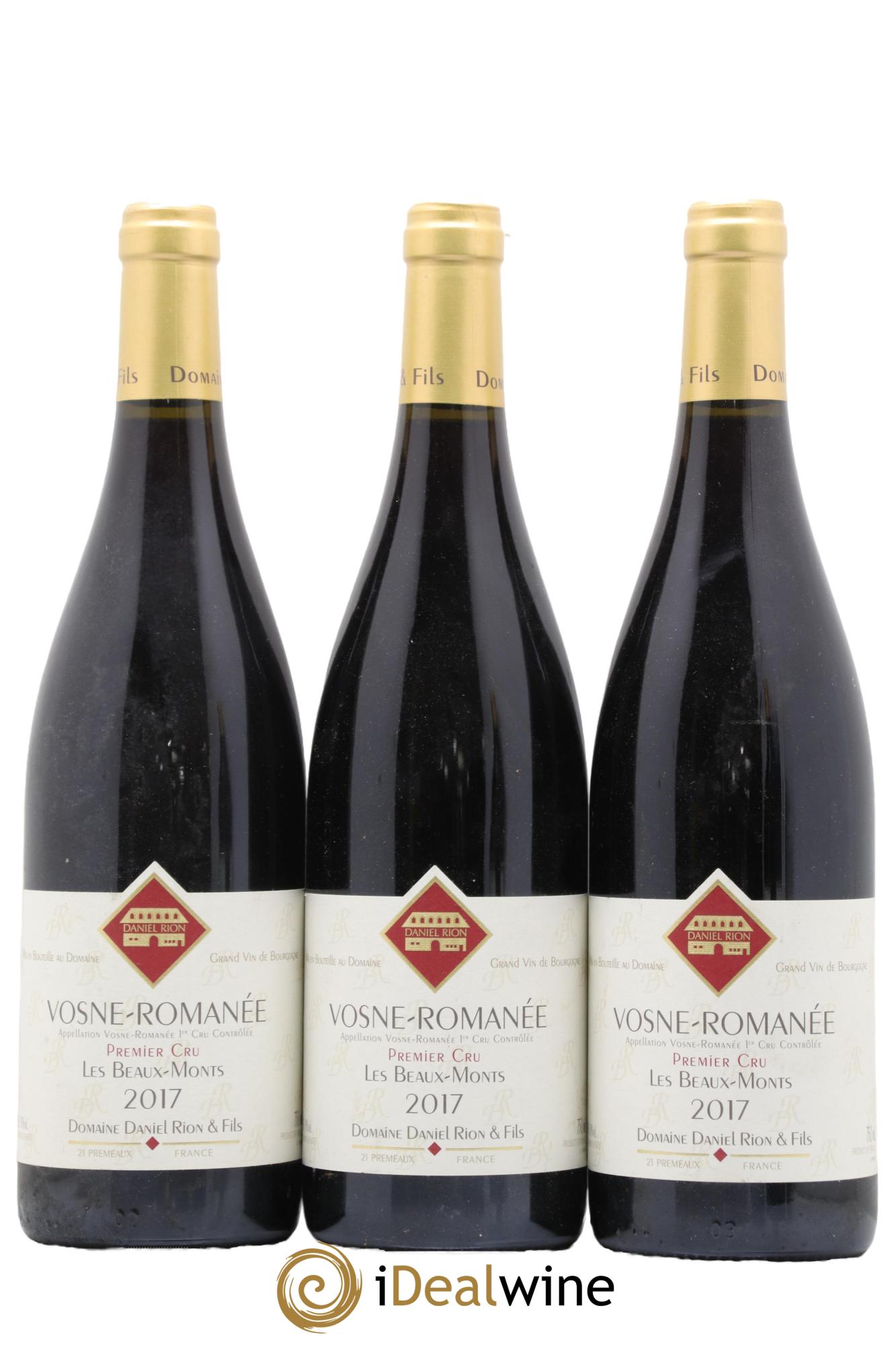 Vosne-Romanée 1er Cru Les Beaux Monts Daniel Rion 2017 - Lot de 3 bouteilles - 0