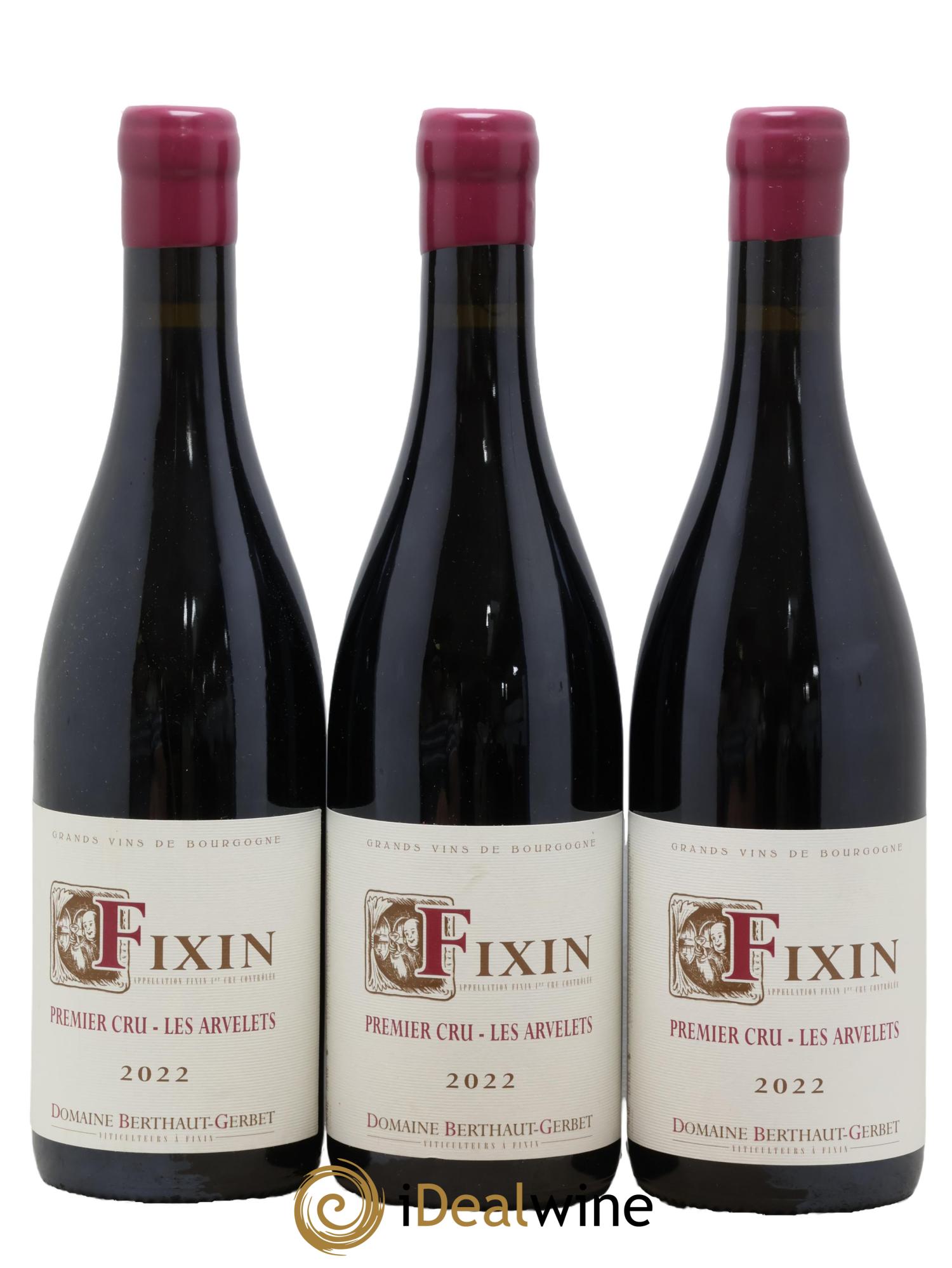 Fixin 1er Cru Les Arvelets Berthaut Gerbet (Domaine) 2022 - Lot de 3 bouteilles - 0