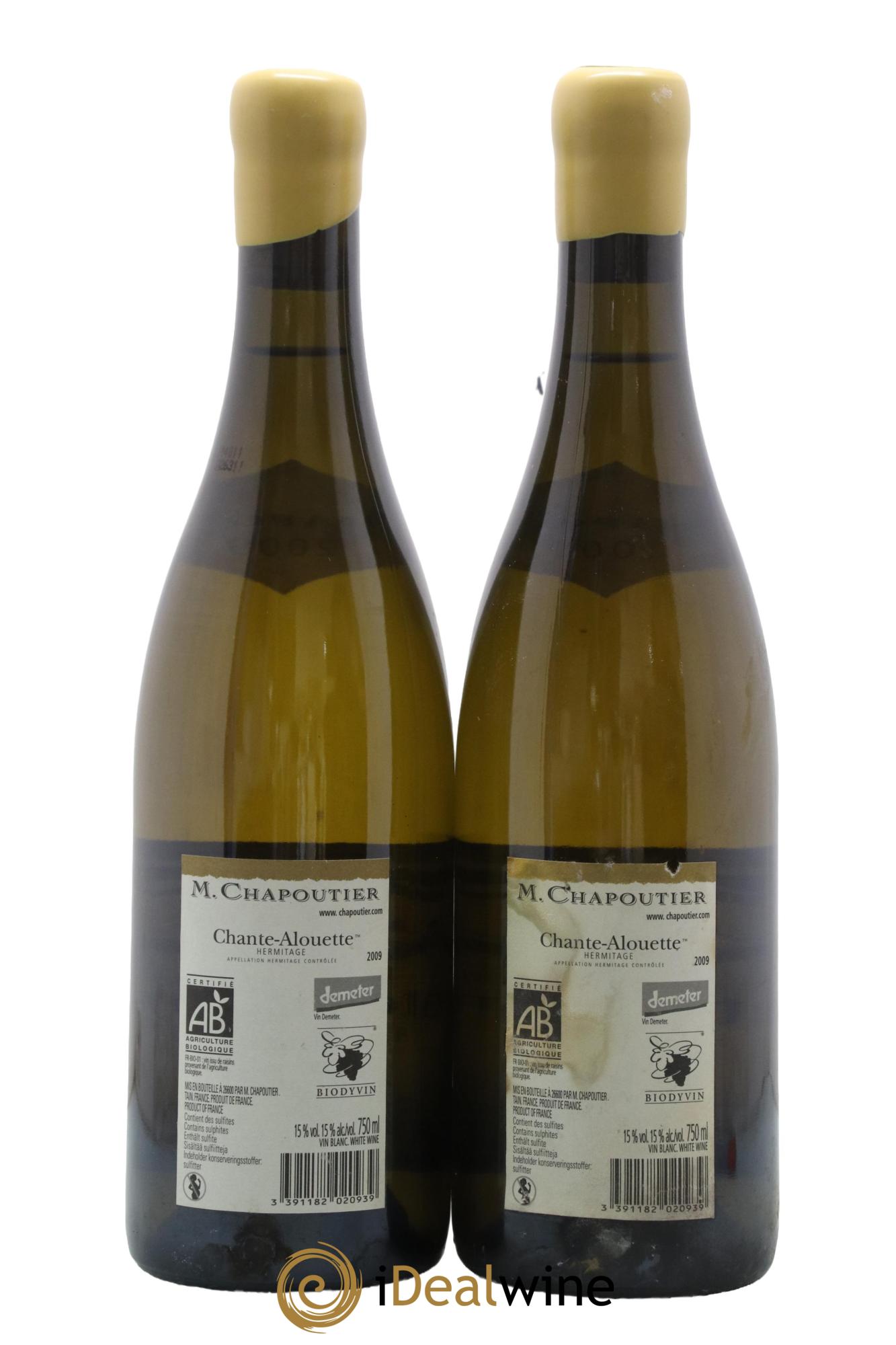 Hermitage Chante Alouette Chapoutier 2009 - Posten von 2 Flaschen - 1