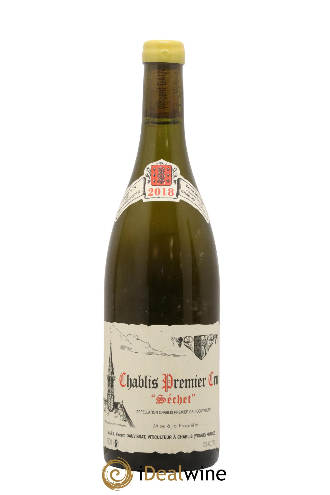 Chablis 1er Cru Séchet Vincent Dauvissat (Domaine) 2018 - Posten von 1 Flasche - 0