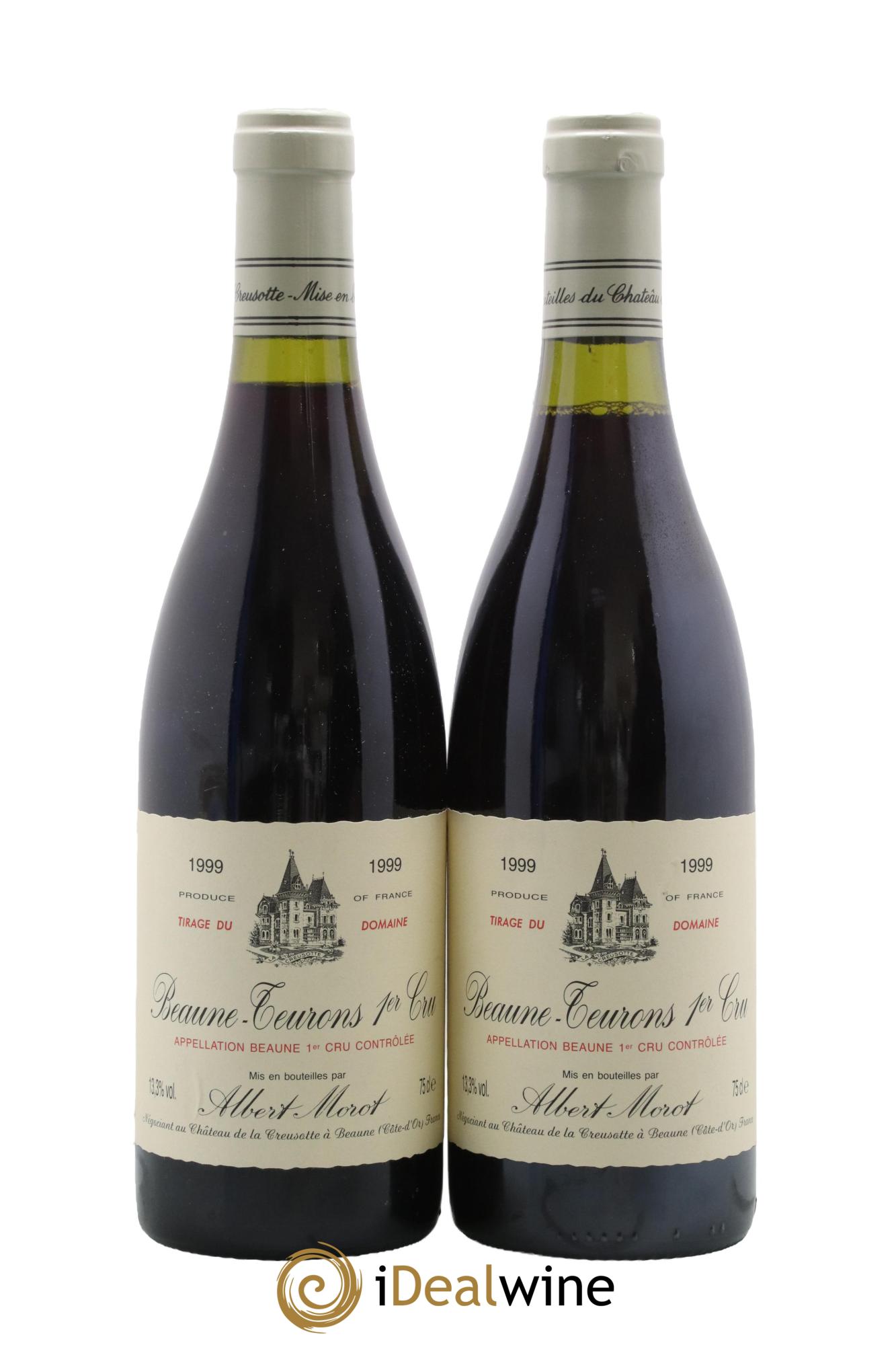 Beaune 1er Cru Les Teurons Domaine Albert Morot 1999 - Lot de 2 bouteilles - 0