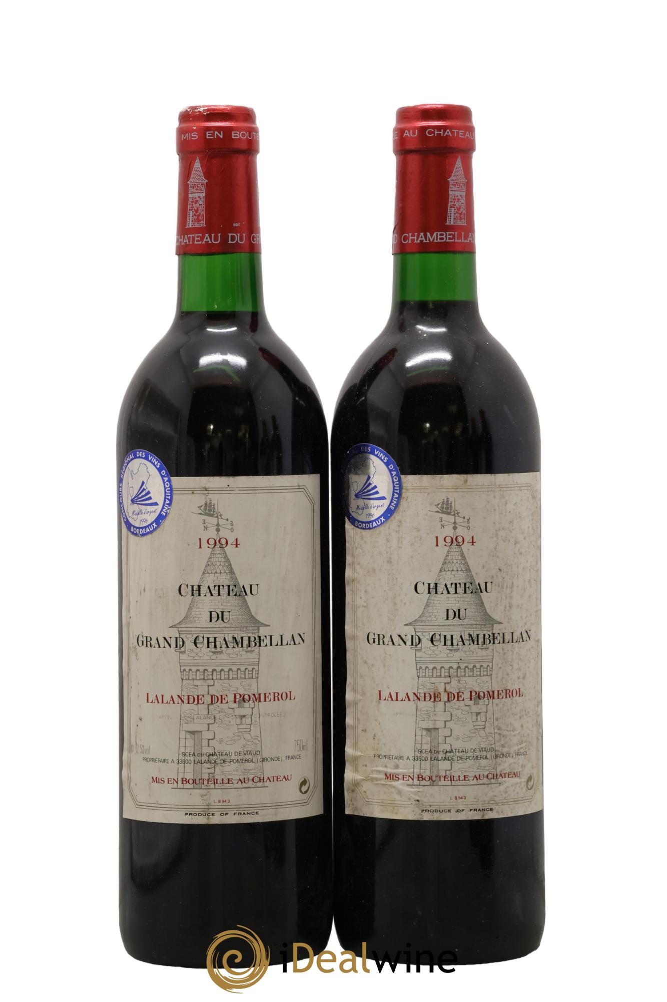 Lalande-de-Pomerol Château Du Grand Chambellan 1994 - Lot de 2 bouteilles - 0