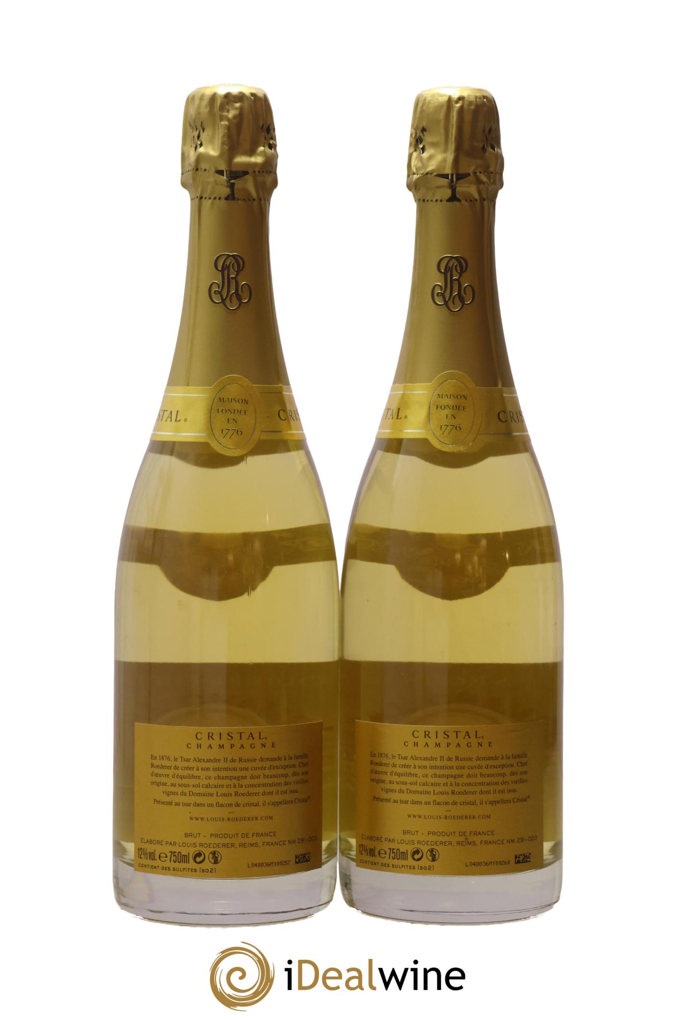 Cristal Louis Roederer 2005 - Lot of 2 bottles - 1