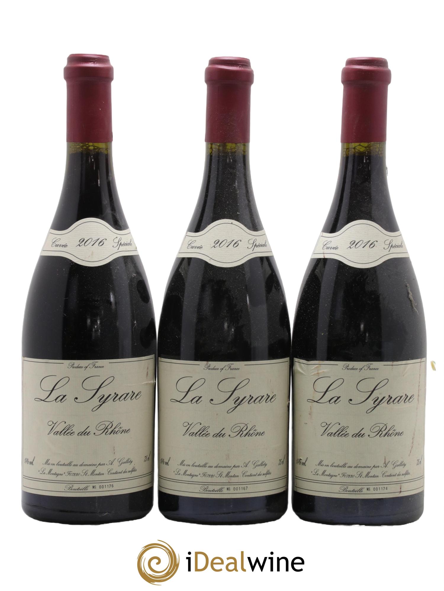 Côtes du Vivarais La Syrare Gallety (Domaine) 2016 - Lot de 3 bouteilles - 0