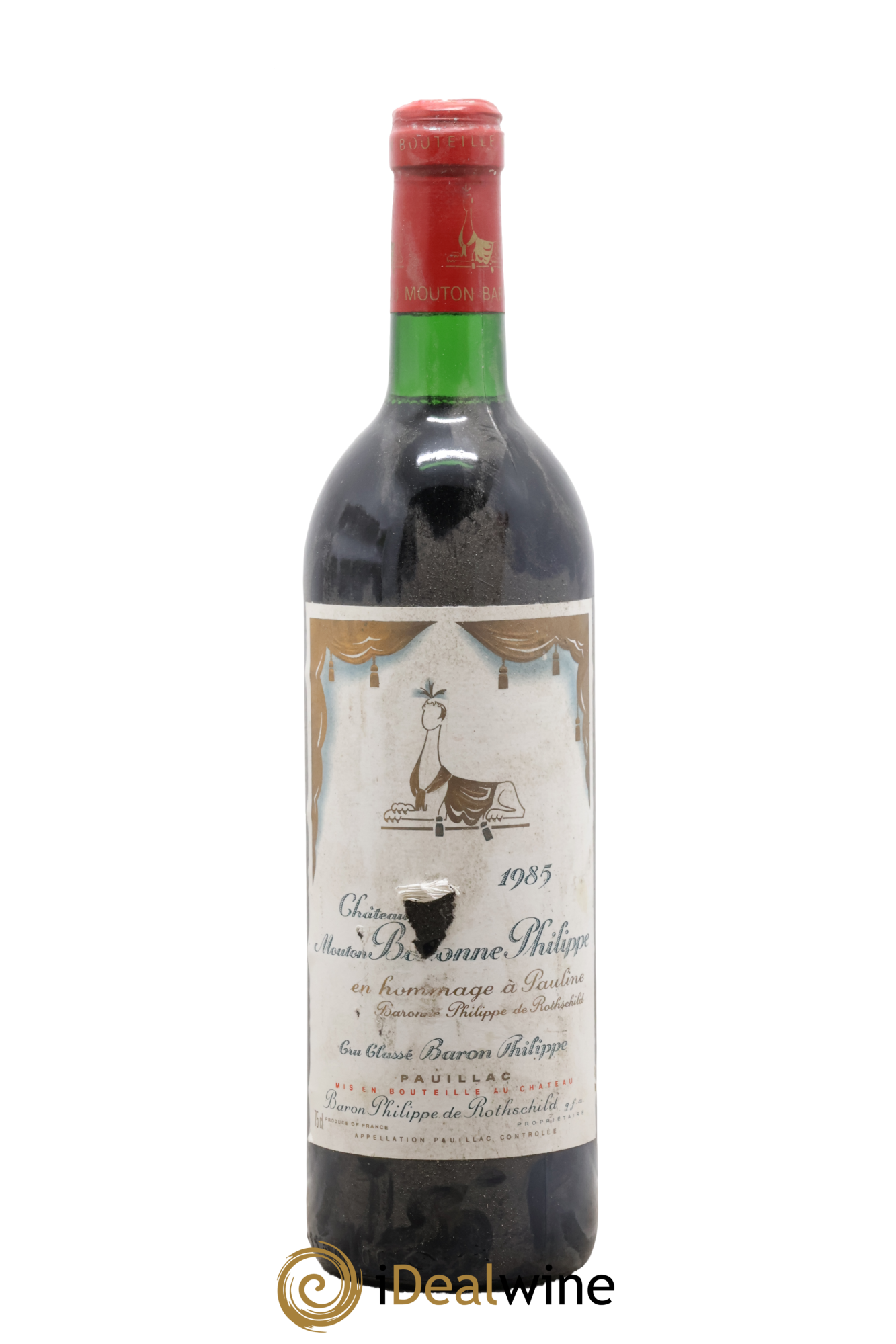 Château d' Armailhac - Mouton Baron(ne) Philippe 5ème Grand Cru Classé 1985 - Lot de 1 bouteille - 0