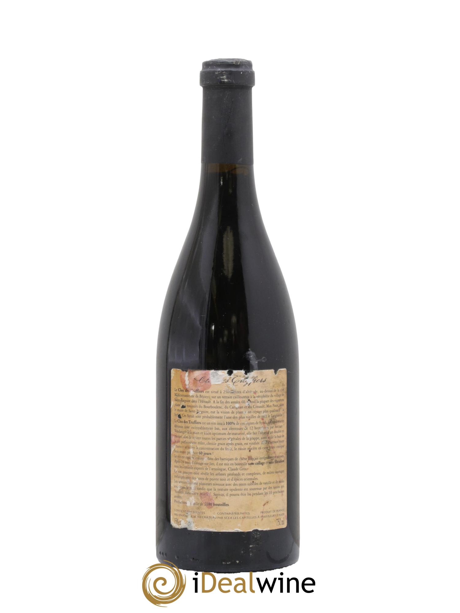 La Clape Château de La Négly Clos des Truffiers Jean Paux-Rosset 2007 - Lot de 1 bouteille - 1