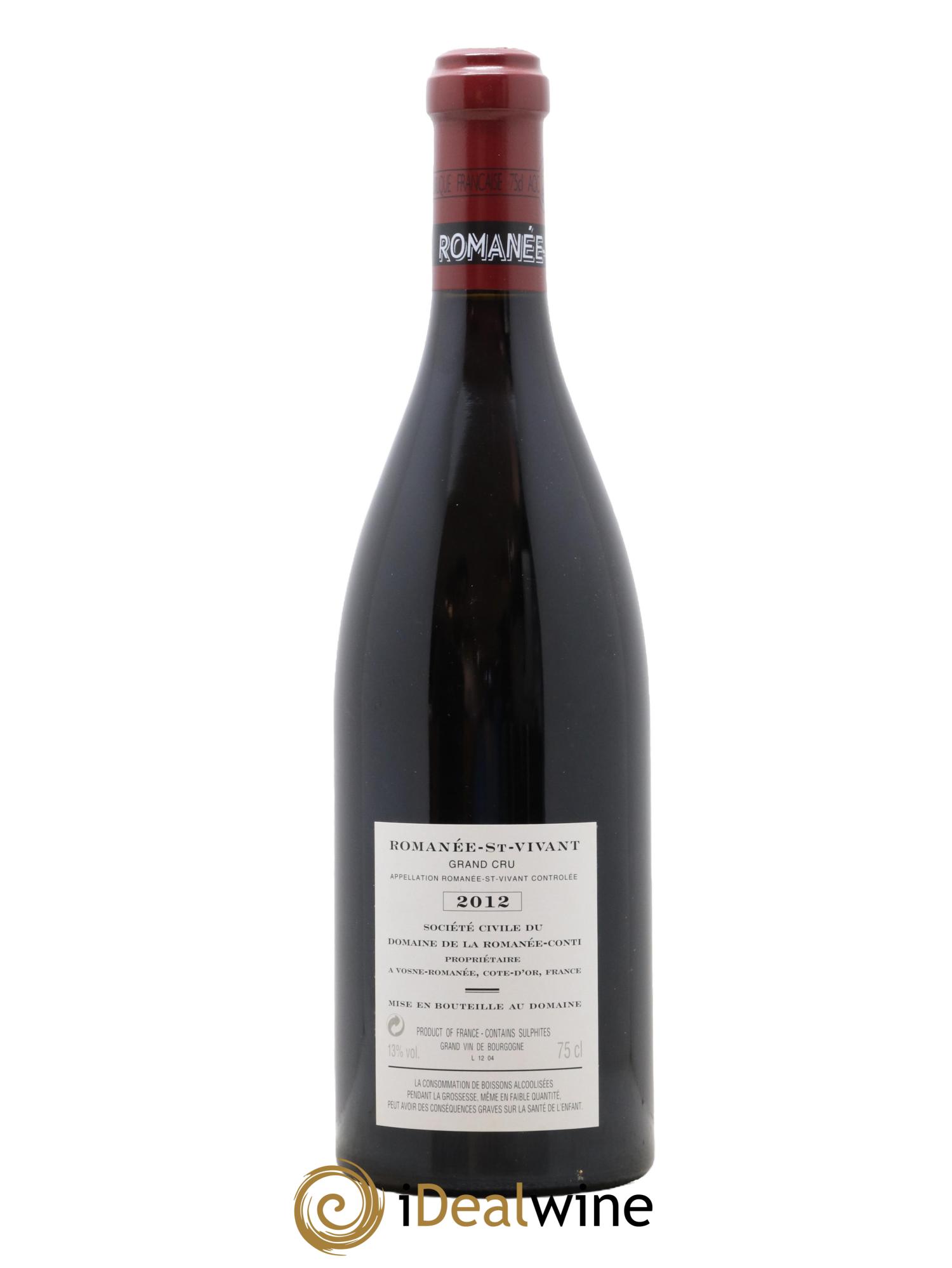 Romanée-Saint-Vivant Grand Cru Domaine de la Romanée-Conti  2012 - Posten von 1 Flasche - 1