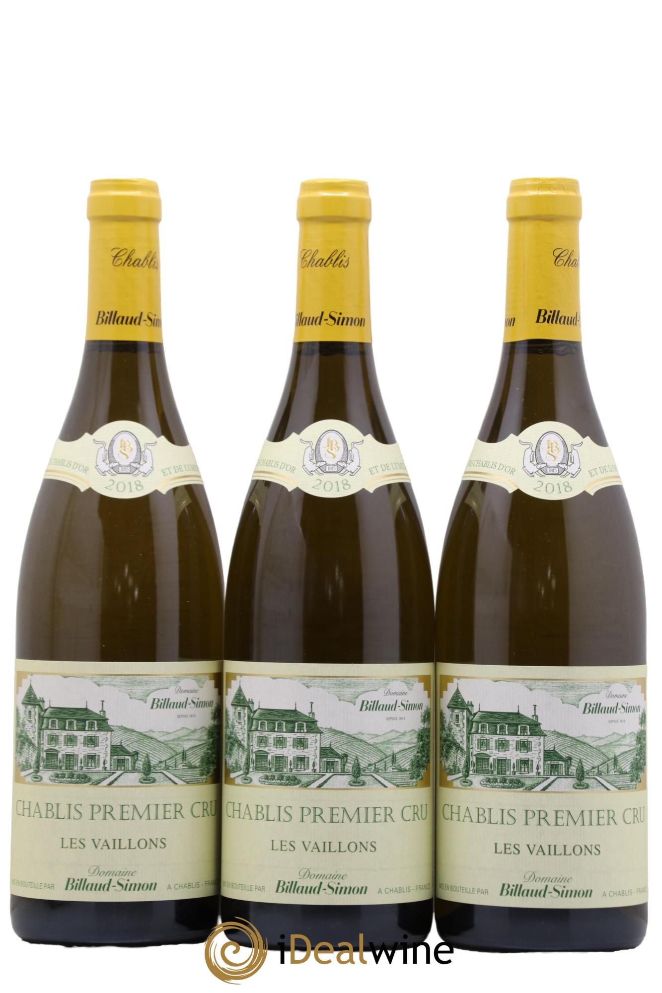 Chablis 1er Cru Les Vaillons Billaud-Simon (Domaine) 2018 - Lot de 3 bouteilles - 0